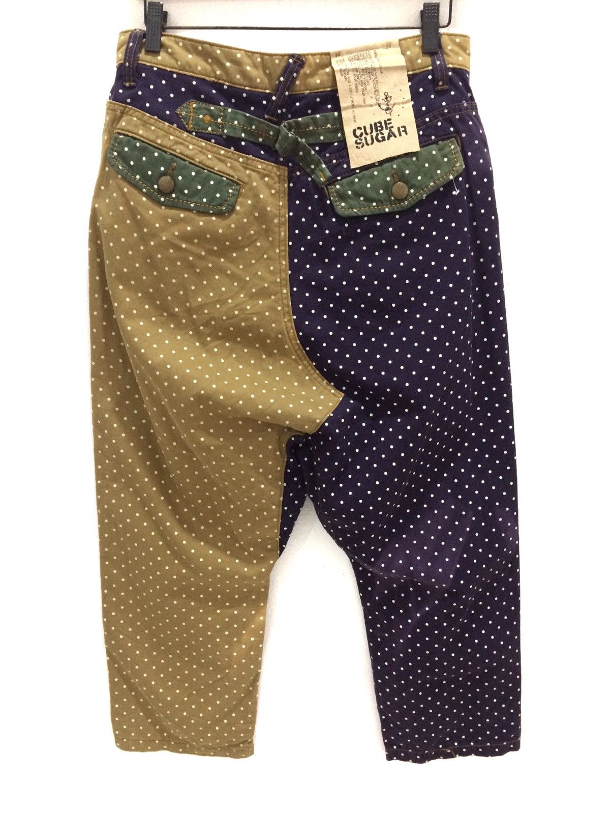 Japanese Brand Japanese Brand Cube Sugar Polkadot Cropped Trousers Pant Size US 30 / EU 46 - 4 Thumbnail