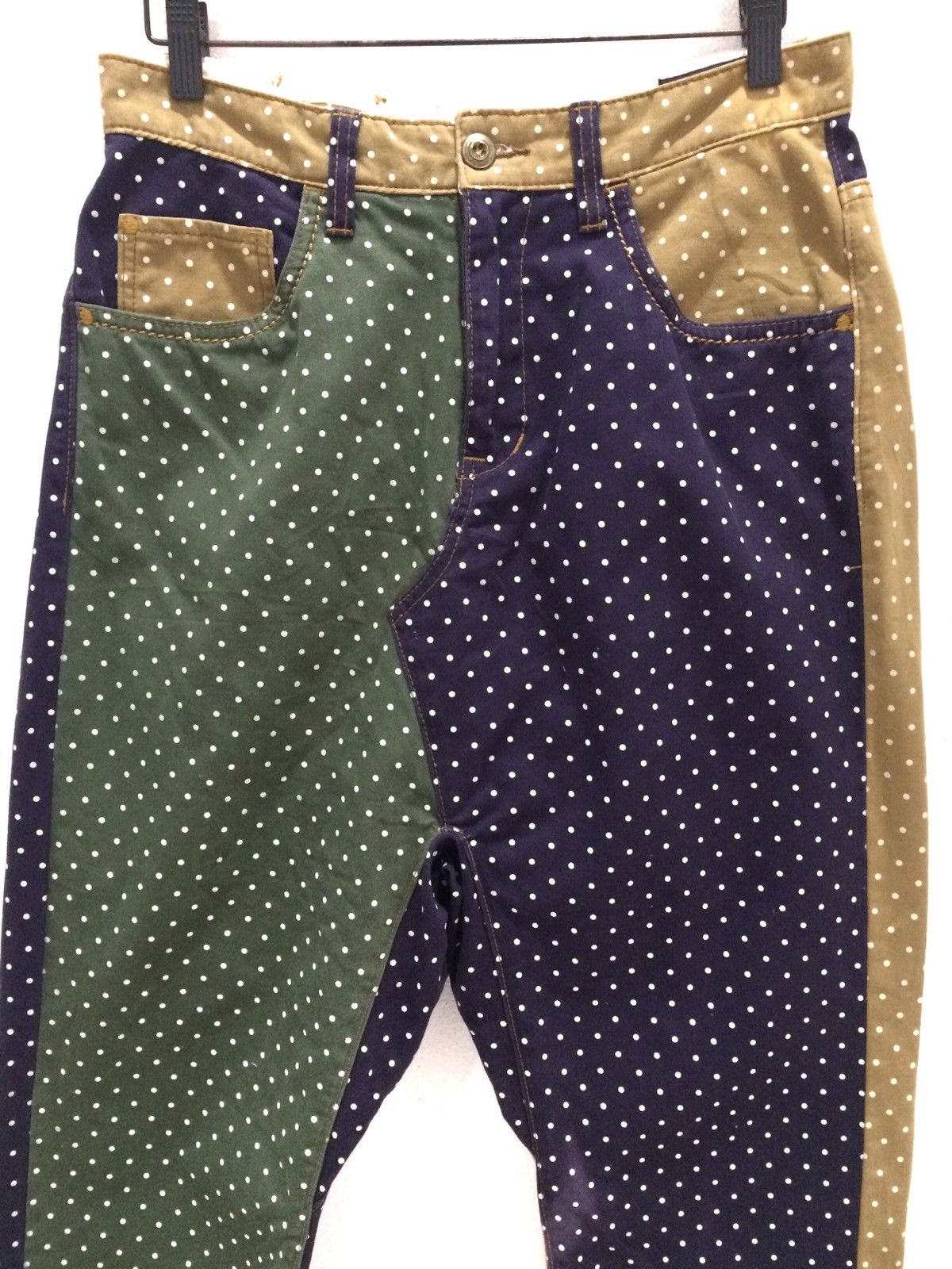 Japanese Brand Japanese Brand Cube Sugar Polkadot Cropped Trousers Pant Size US 30 / EU 46 - 2 Thumbnail