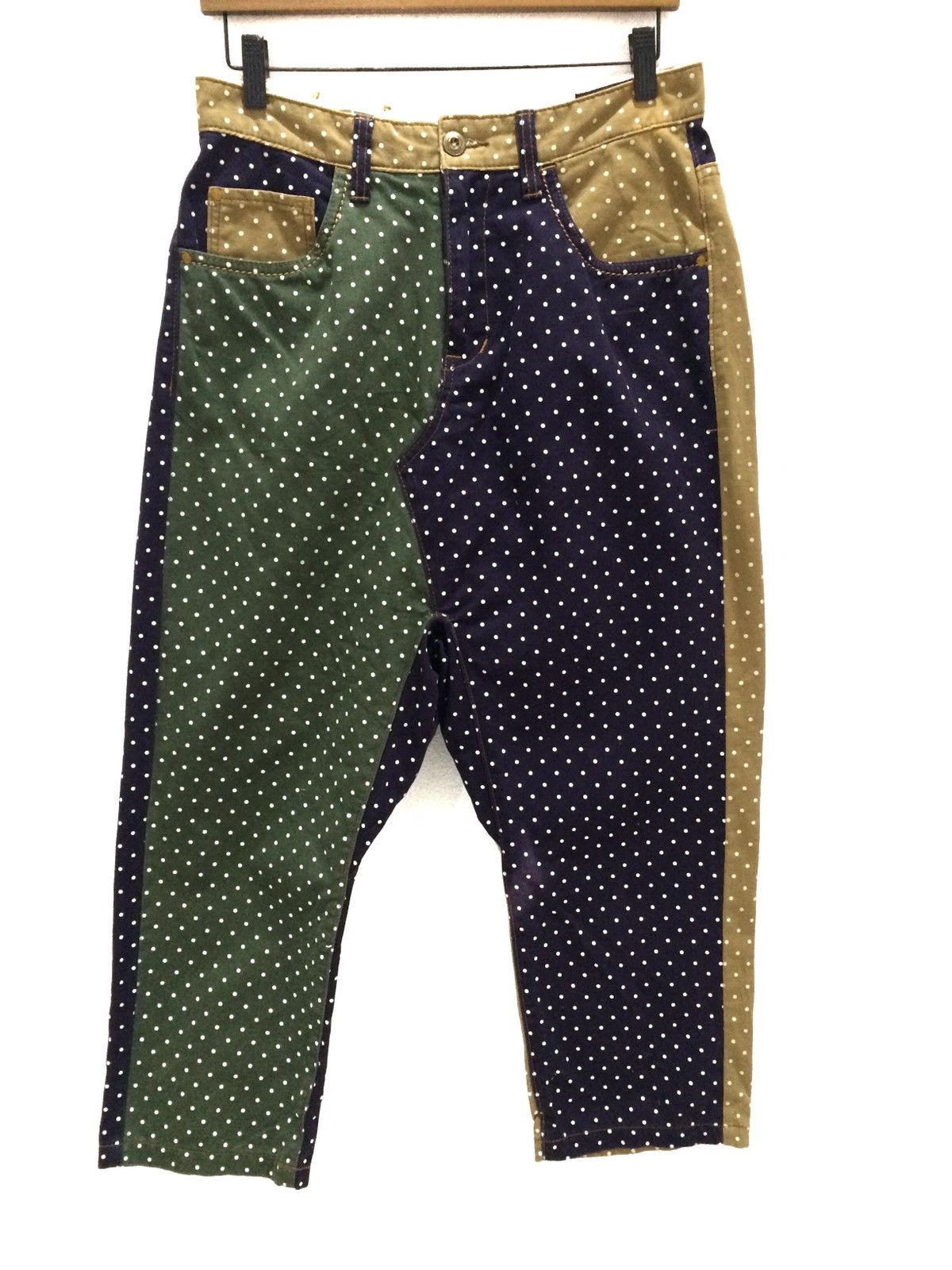 Japanese Brand Japanese Brand Cube Sugar Polkadot Cropped Trousers Pant Size US 30 / EU 46 - 1 Thumbnail