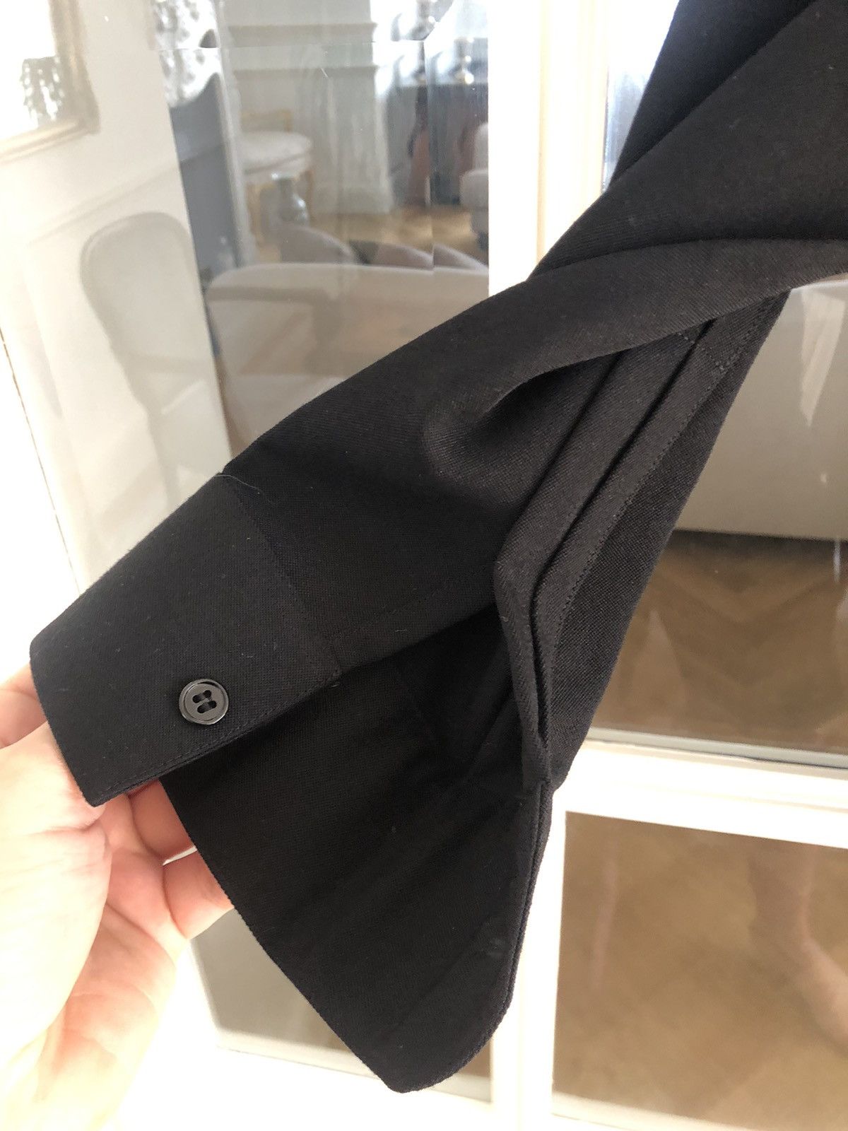 Saint Laurent Paris AW13 RARE Crystal/Rhinestone black wool shirt Size US L / EU 52-54 / 3 - 6 Thumbnail