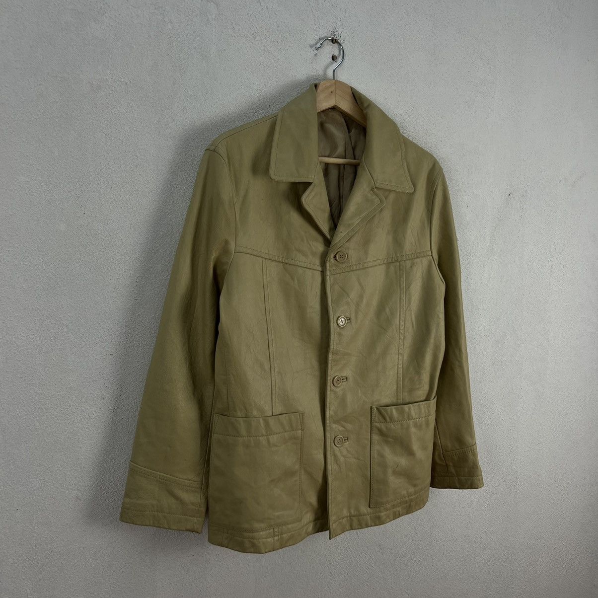 Japanese Brand RARE COLOUR VINTAGE SOFT LEATHER JACKET BY NCB JAPAN Size US M / EU 48-50 / 2 - 2 Thumbnail
