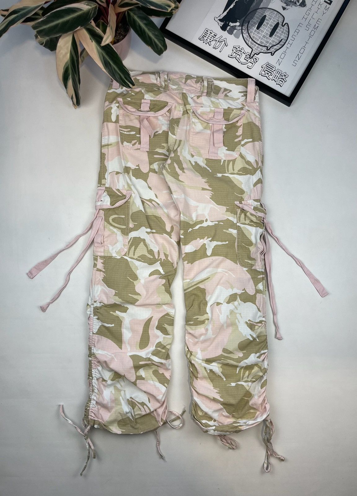 20471120 × Beauty Beast × Japanese Brand Archive Baggy Punk Washed y2k Cargo Pants Japanese Wide Leg Size 29" - 2 Thumbnail