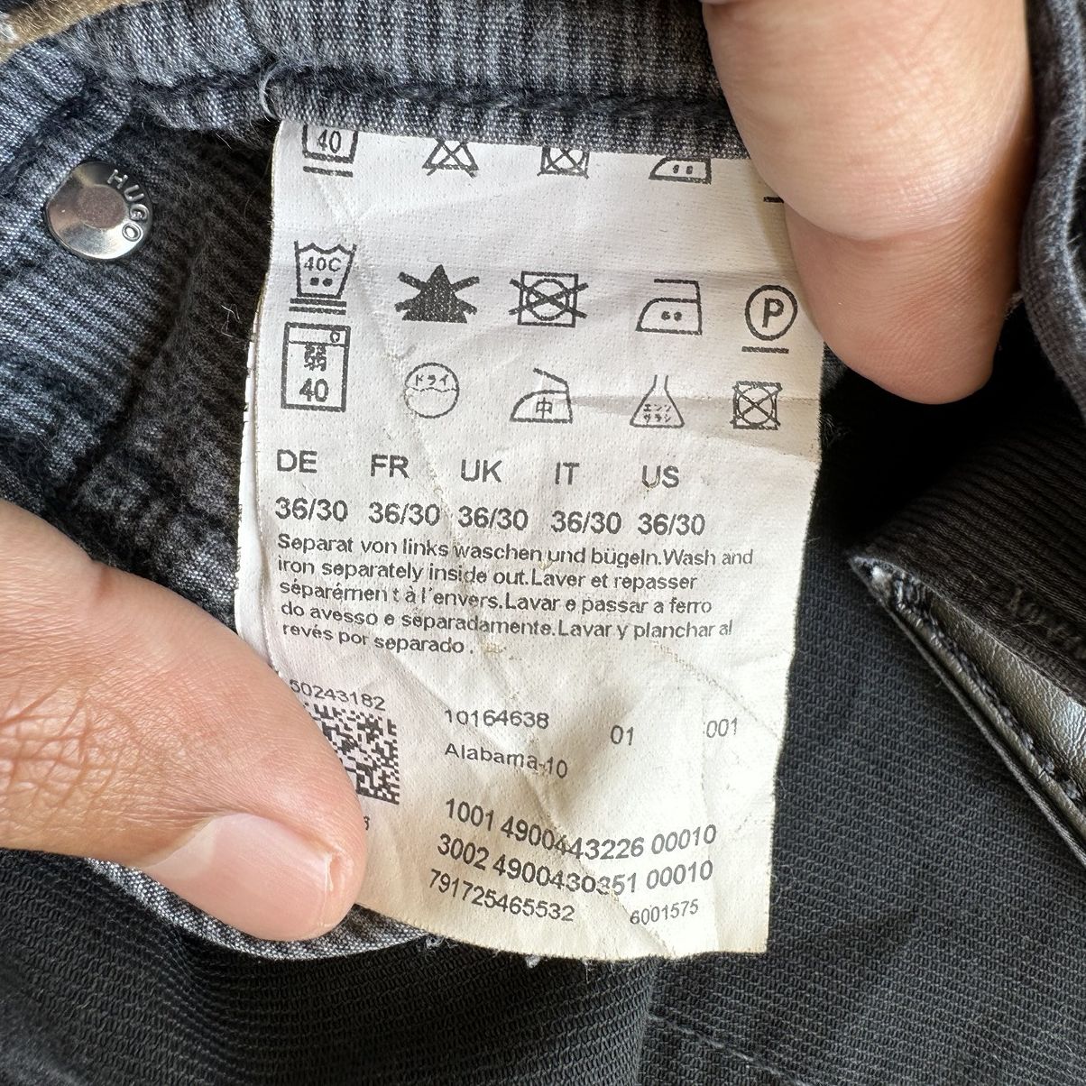Japanese Brand Vintage Boss Casual Black Faded Trousers Pants Size US 35 - 6 Thumbnail