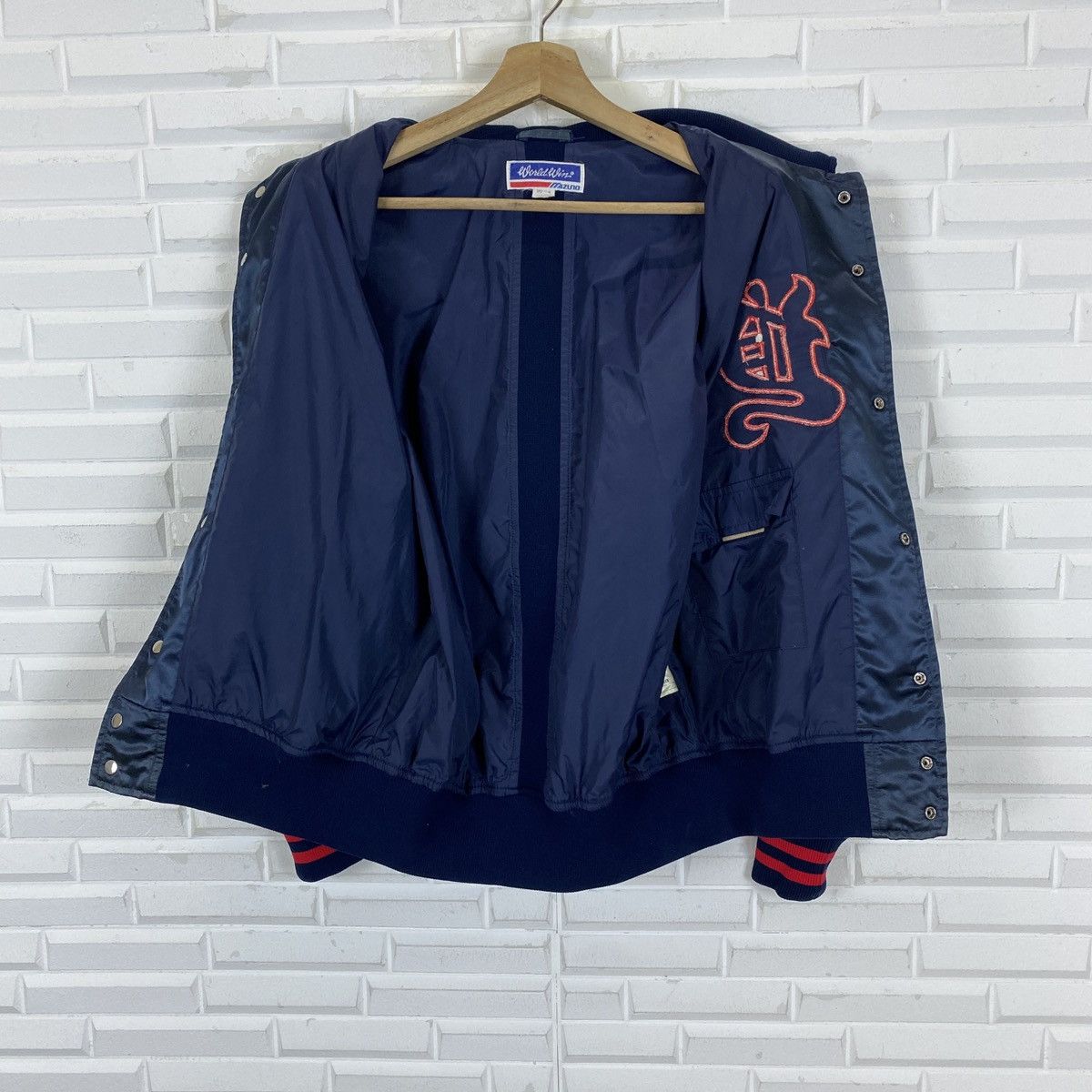 Mizuno Vintage Mizuno World Win Varsity Jacket Size US M / EU 48-50 / 2 - 13 Thumbnail