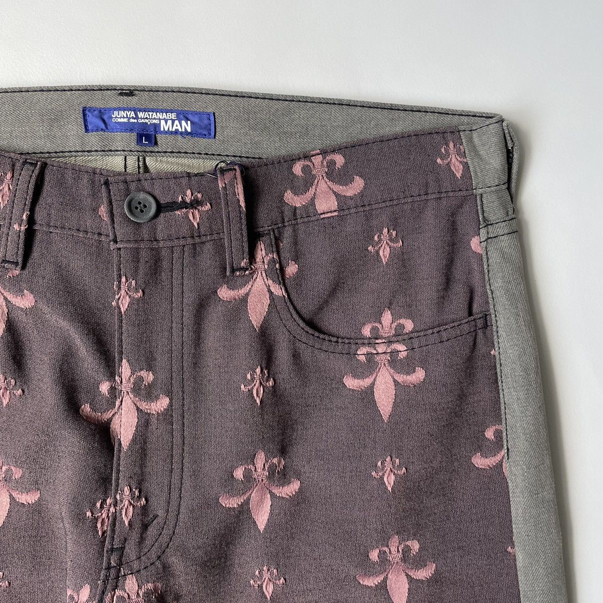 Comme des Garcons A/W 04 ‘Fleur De Lyse’ Embroidered Jeans Size US 32 / EU 48 - 4 Thumbnail