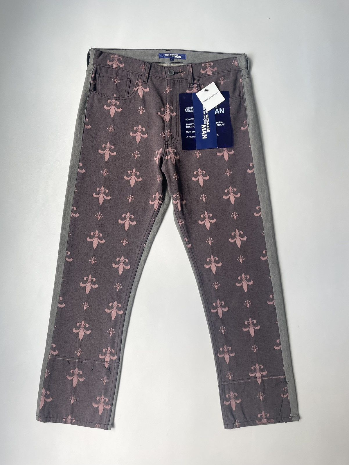 Comme des Garcons A/W 04 ‘Fleur De Lyse’ Embroidered Jeans Size US 32 / EU 48 - 15 Thumbnail