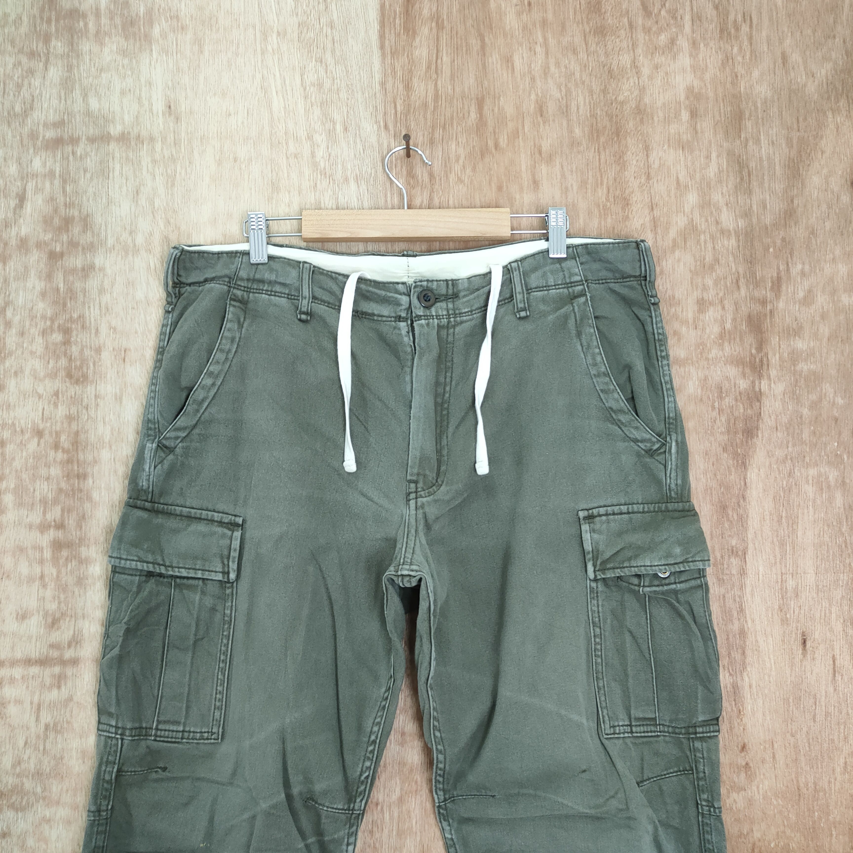 Japanese Brand × Vintage VINTAGE JAPANESE FADED DISTRESSED KNEE CARGO PANTS Size US 36 / EU 52 - 2 Thumbnail