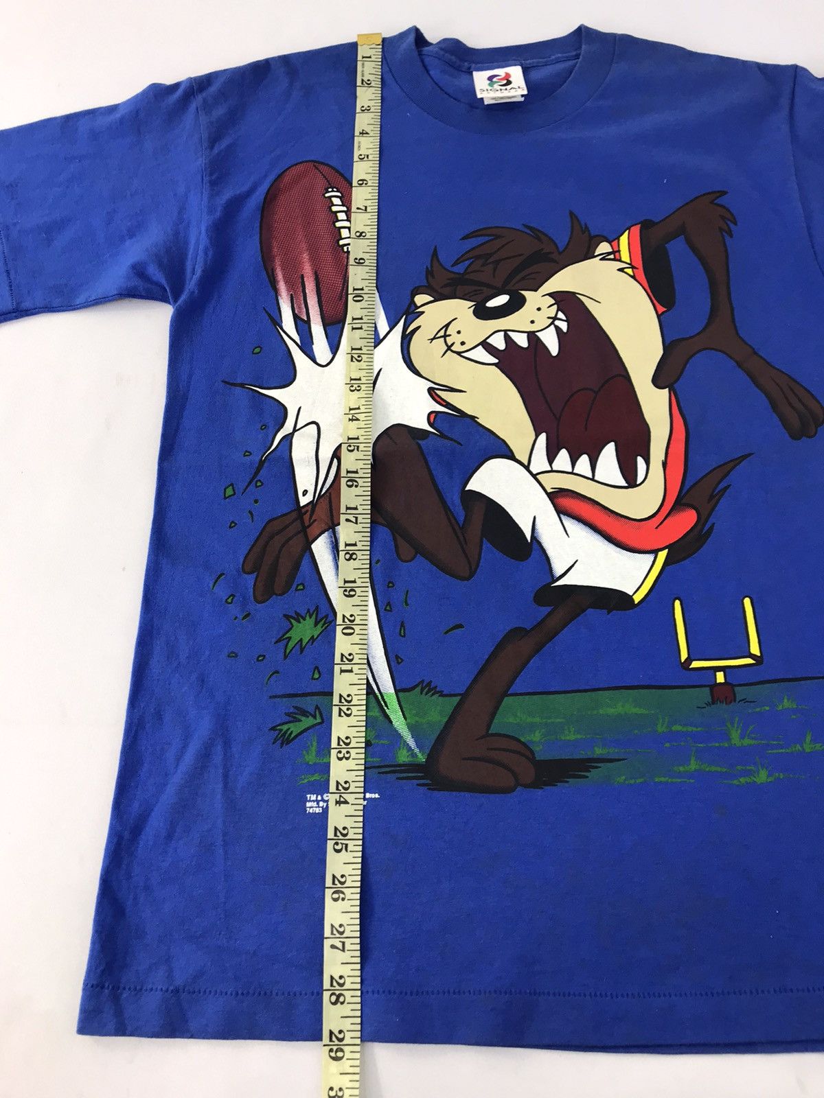 Warner Bros 90s Warner Bros Looney Toon Taz NFL Big Printed Logo Tee Size US M / EU 48-50 / 2 - 8 Thumbnail