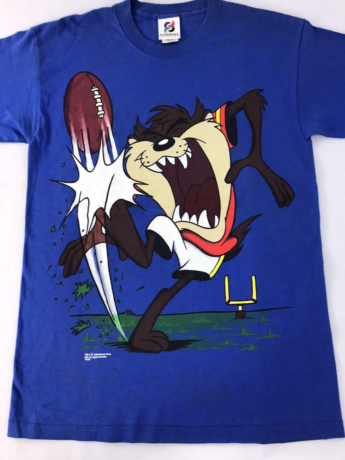 Warner Bros 90s Warner Bros Looney Toon Taz NFL Big Printed Logo Tee Size US M / EU 48-50 / 2 - 2 Thumbnail