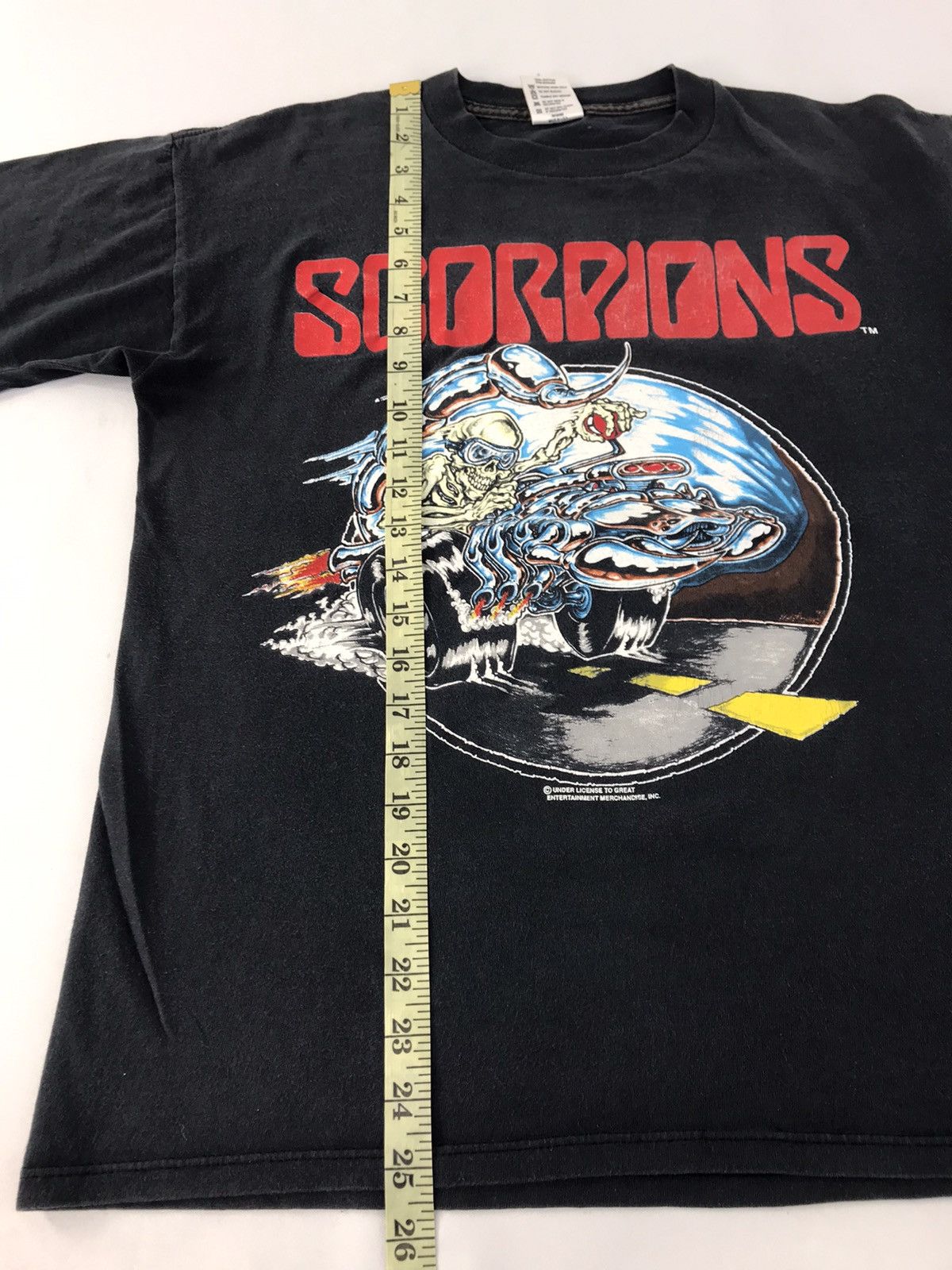 Band Tees 90s GEM Scorpions Crazy Biker World Tour 1990 Tee Size US L / EU 52-54 / 3 - 10 Thumbnail