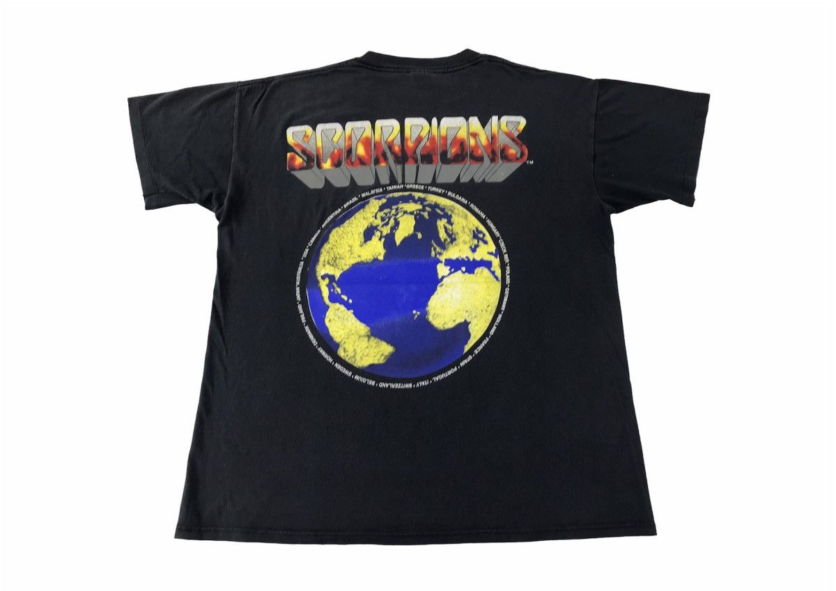 Band Tees 90s GEM Scorpions Crazy Biker World Tour 1990 Tee Size US L / EU 52-54 / 3 - 2 Thumbnail