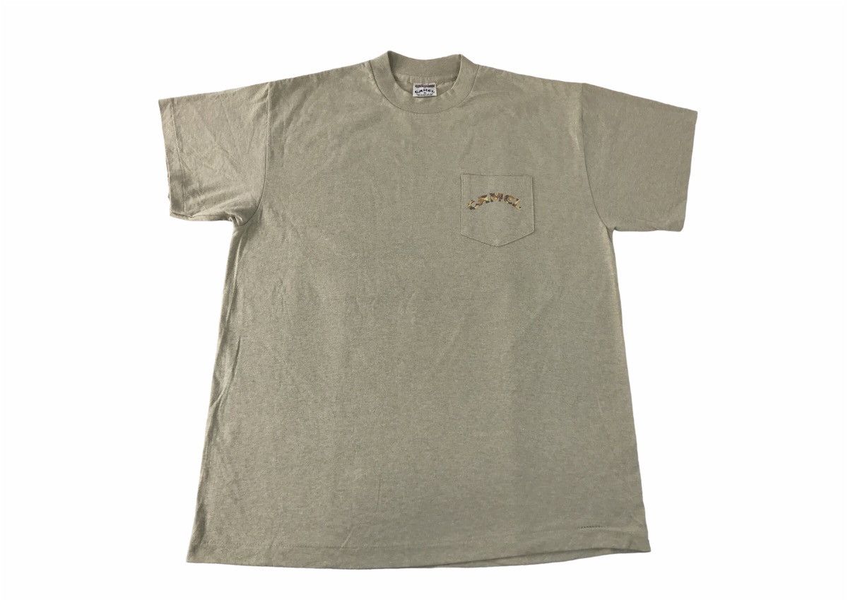 Camel Vintage 90s 1992 American Born x Camel Military Pocket Tee Size US L / EU 52-54 / 3 - 4 Thumbnail