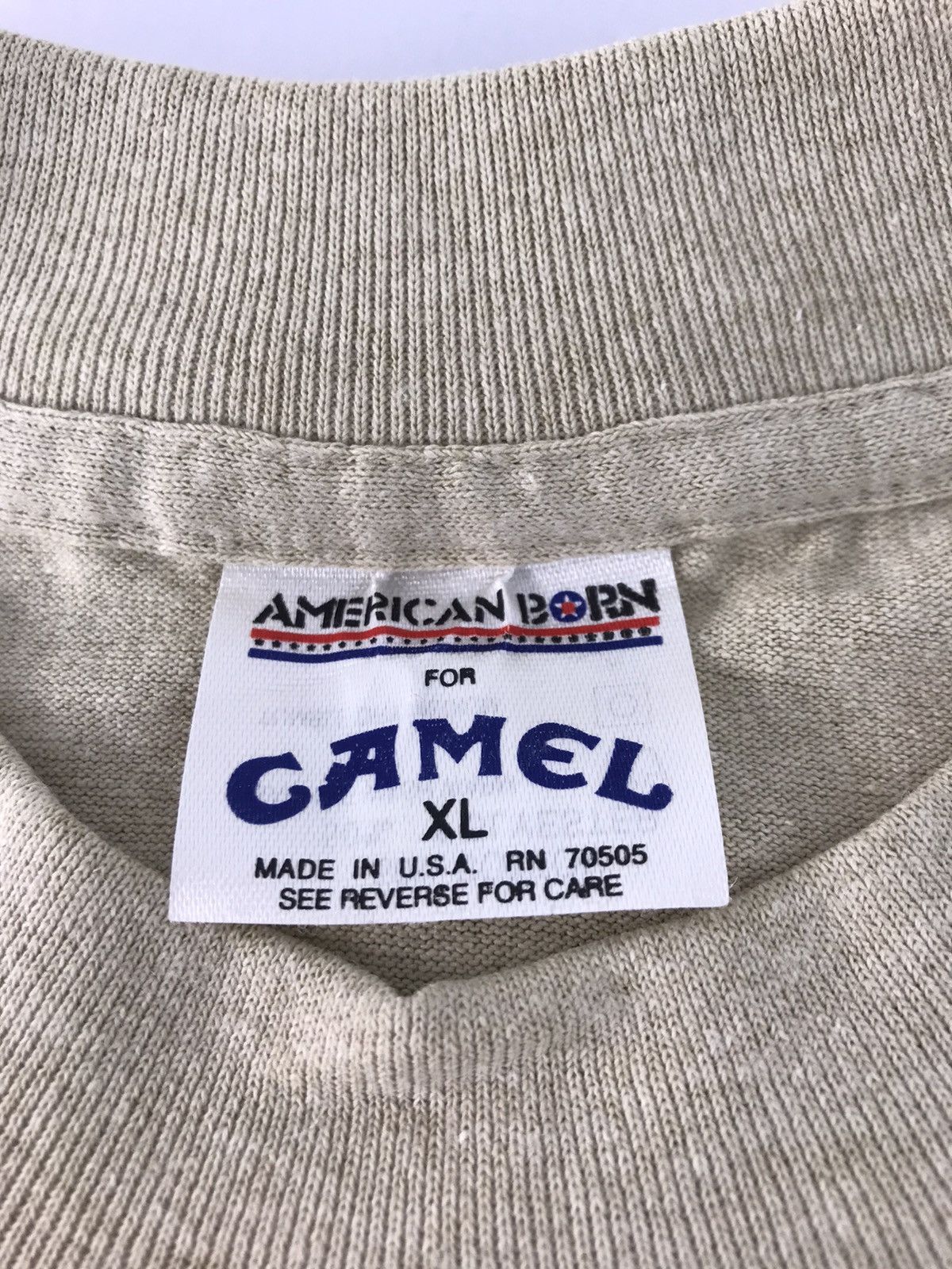 Camel Vintage 90s 1992 American Born x Camel Military Pocket Tee Size US L / EU 52-54 / 3 - 7 Thumbnail