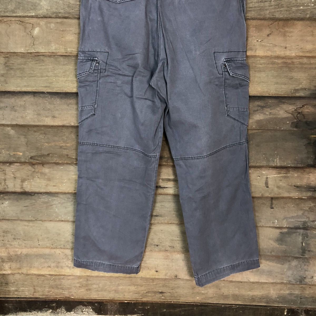 Japanese Brand Even River Grey faded utility tactical Cargo Pants #3417 Size US 35 - 13 Thumbnail