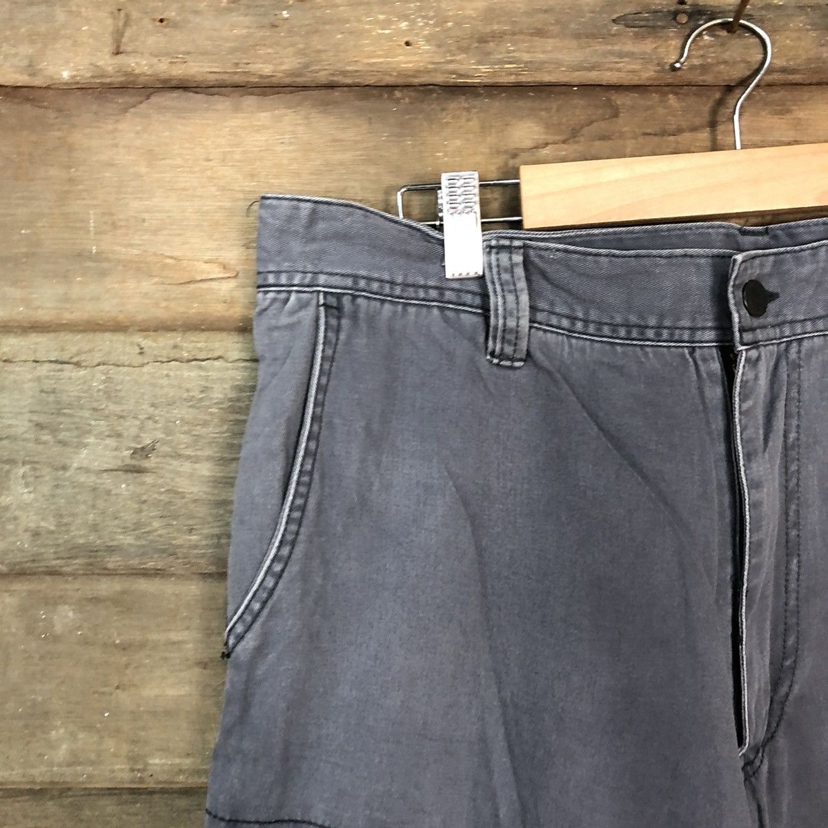 Japanese Brand Even River Grey faded utility tactical Cargo Pants #3417 Size US 35 - 4 Thumbnail