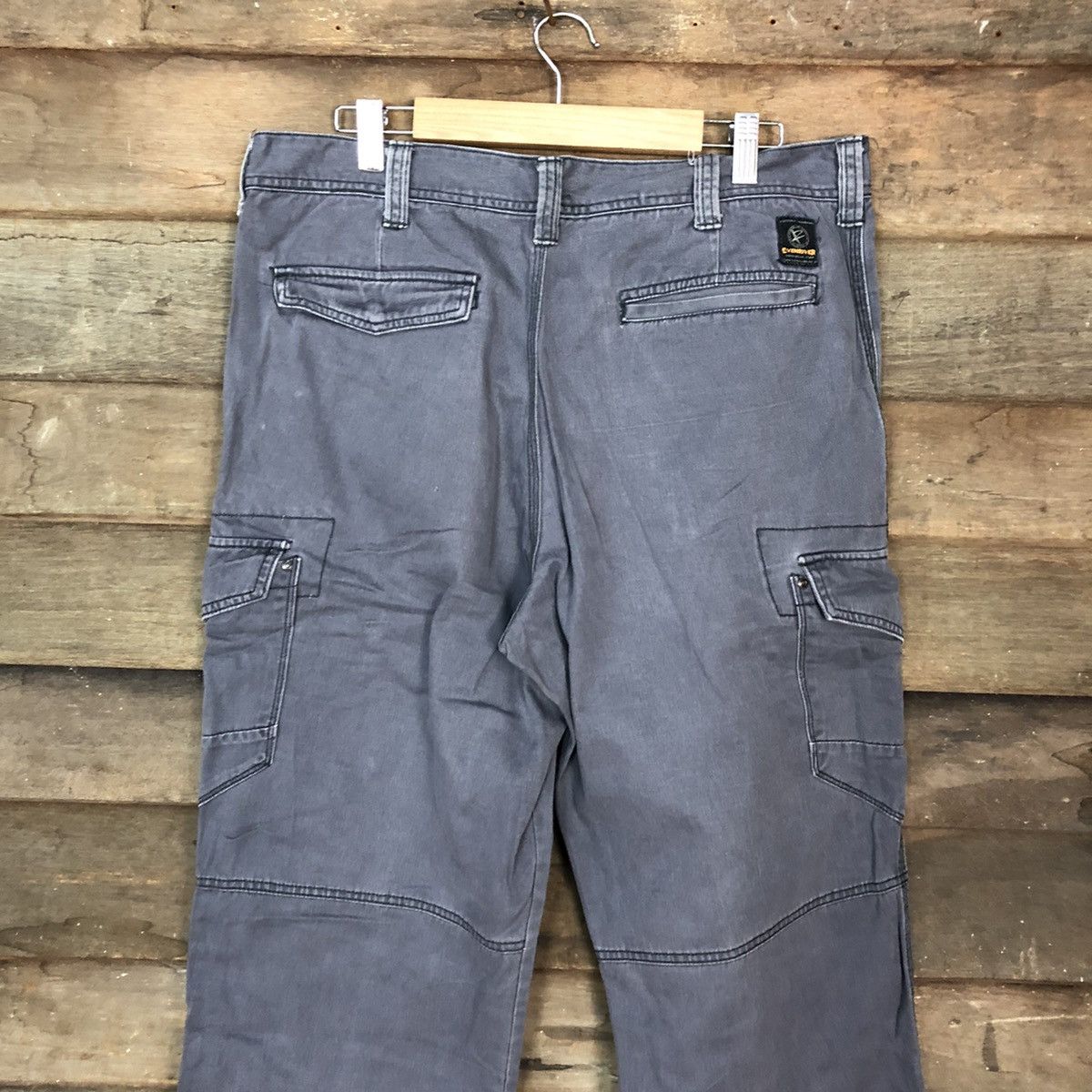 Japanese Brand Even River Grey faded utility tactical Cargo Pants #3417 Size US 35 - 12 Thumbnail