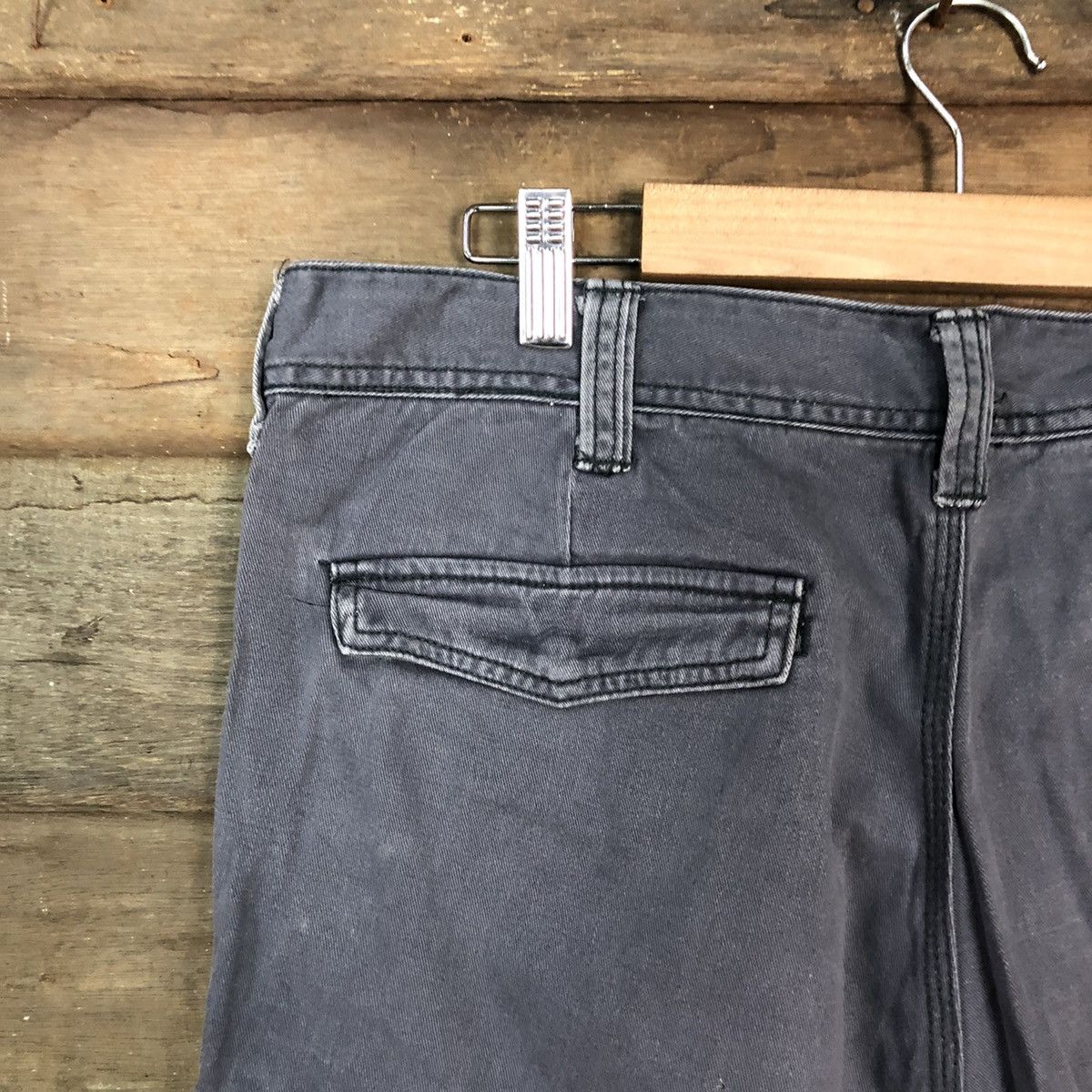 Japanese Brand Even River Grey faded utility tactical Cargo Pants #3417 Size US 35 - 14 Thumbnail