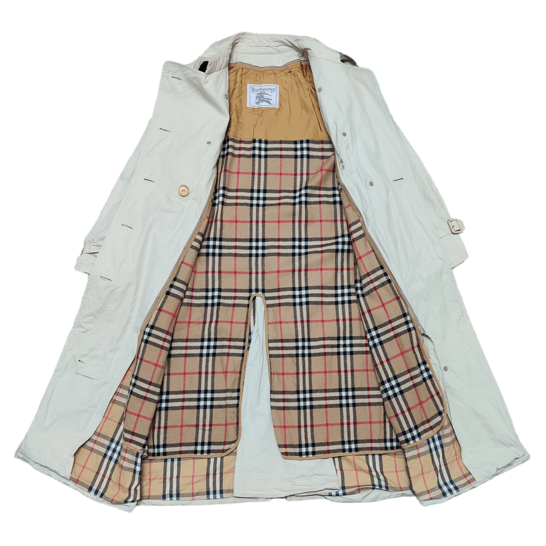 Burberry Vintage 90's Burberry Nova Check Trench Coat Size US M / EU 48-50 / 2 - 1 Thumbnail