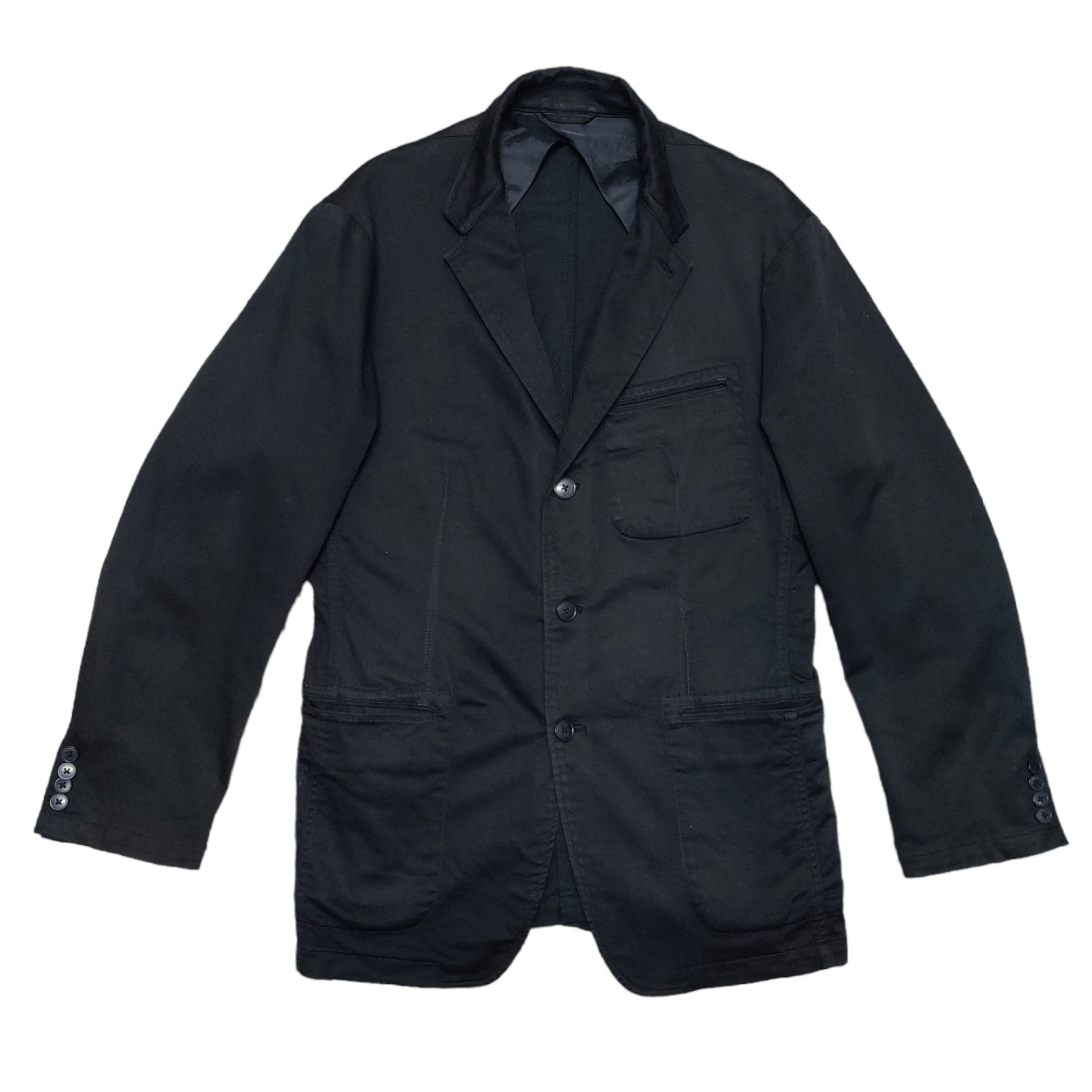 image of Dkny Donna Karan New York Single Breasted Coat Jacket in Black, Men's (Size Large)