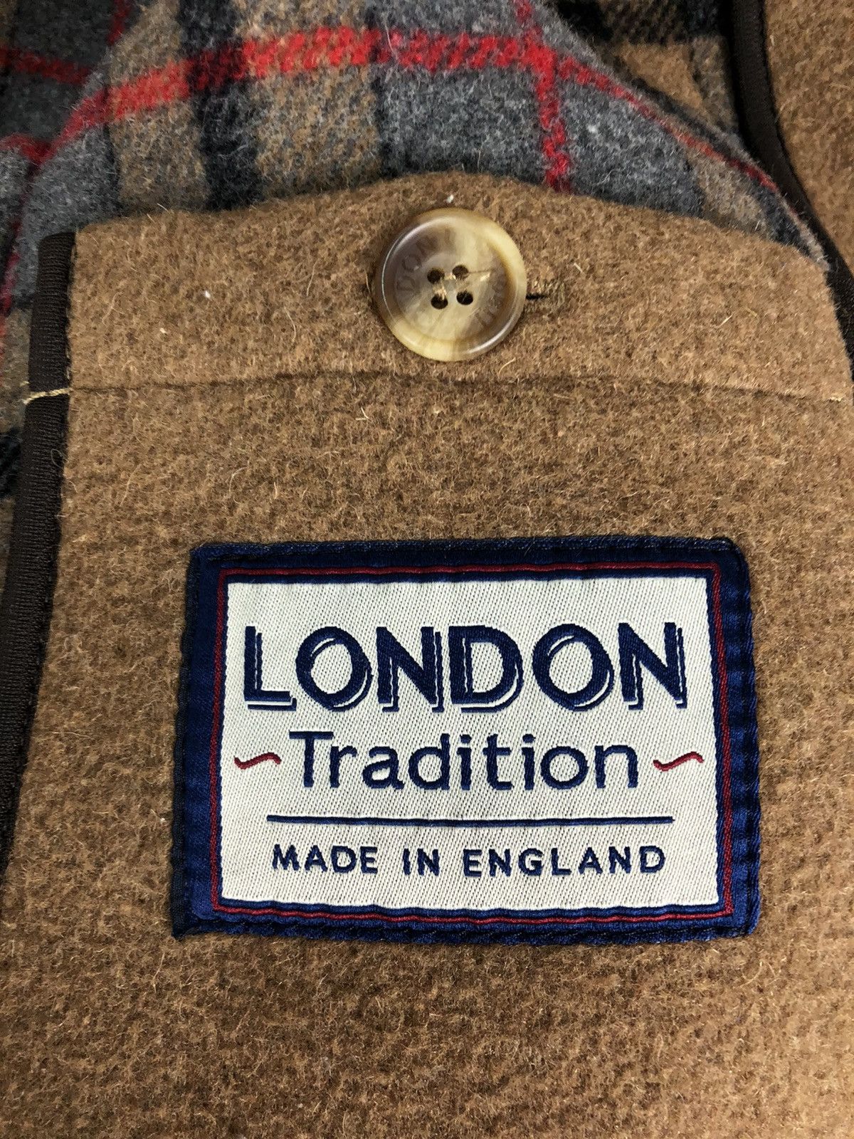 Designer VINTAGE LONDON TRADITION WOOL DUFFLE COAT Size US M / EU 48-50 / 2 - 8 Thumbnail