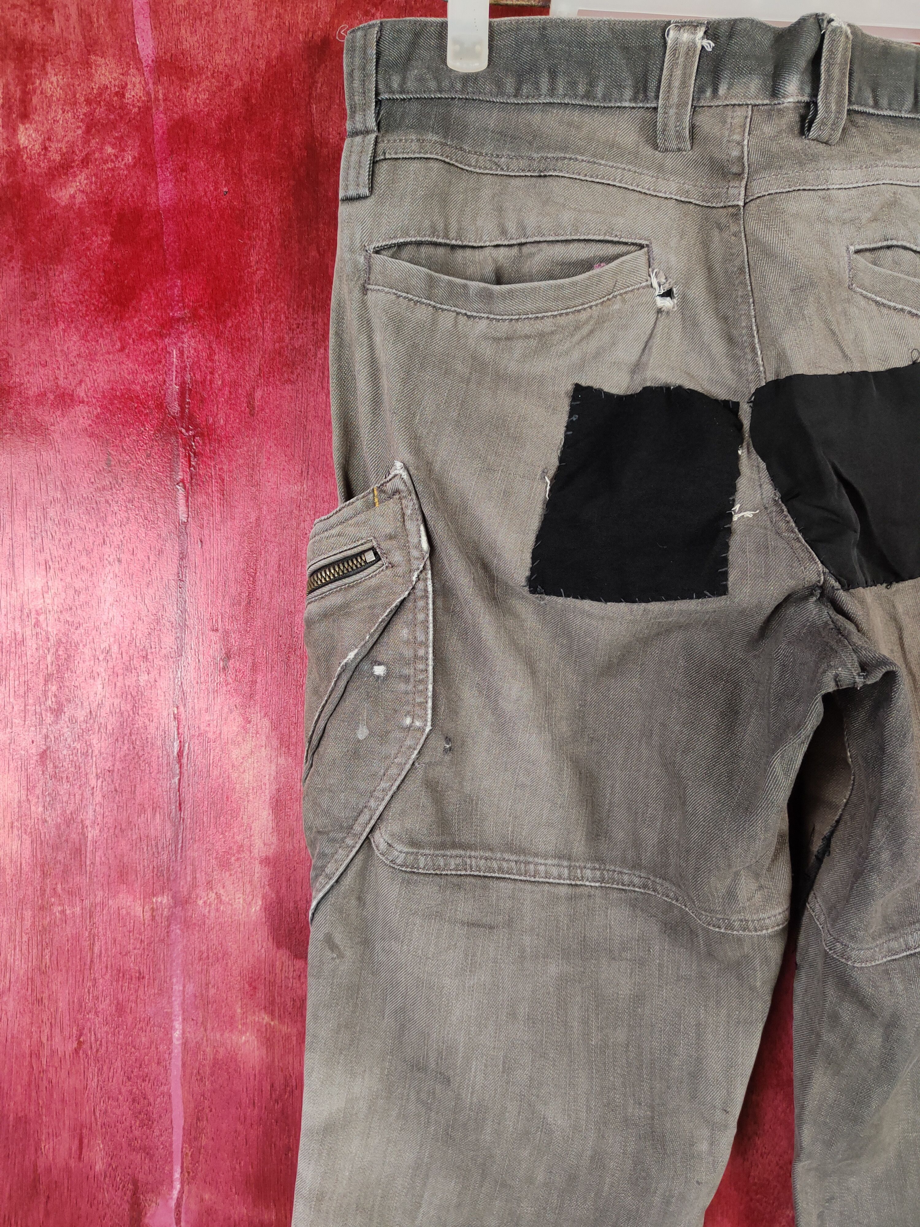 Japanese Brand × Vintage TS Design Brown patchwork multi pocket cargo pants #4682 Size US 31 - 9 Thumbnail