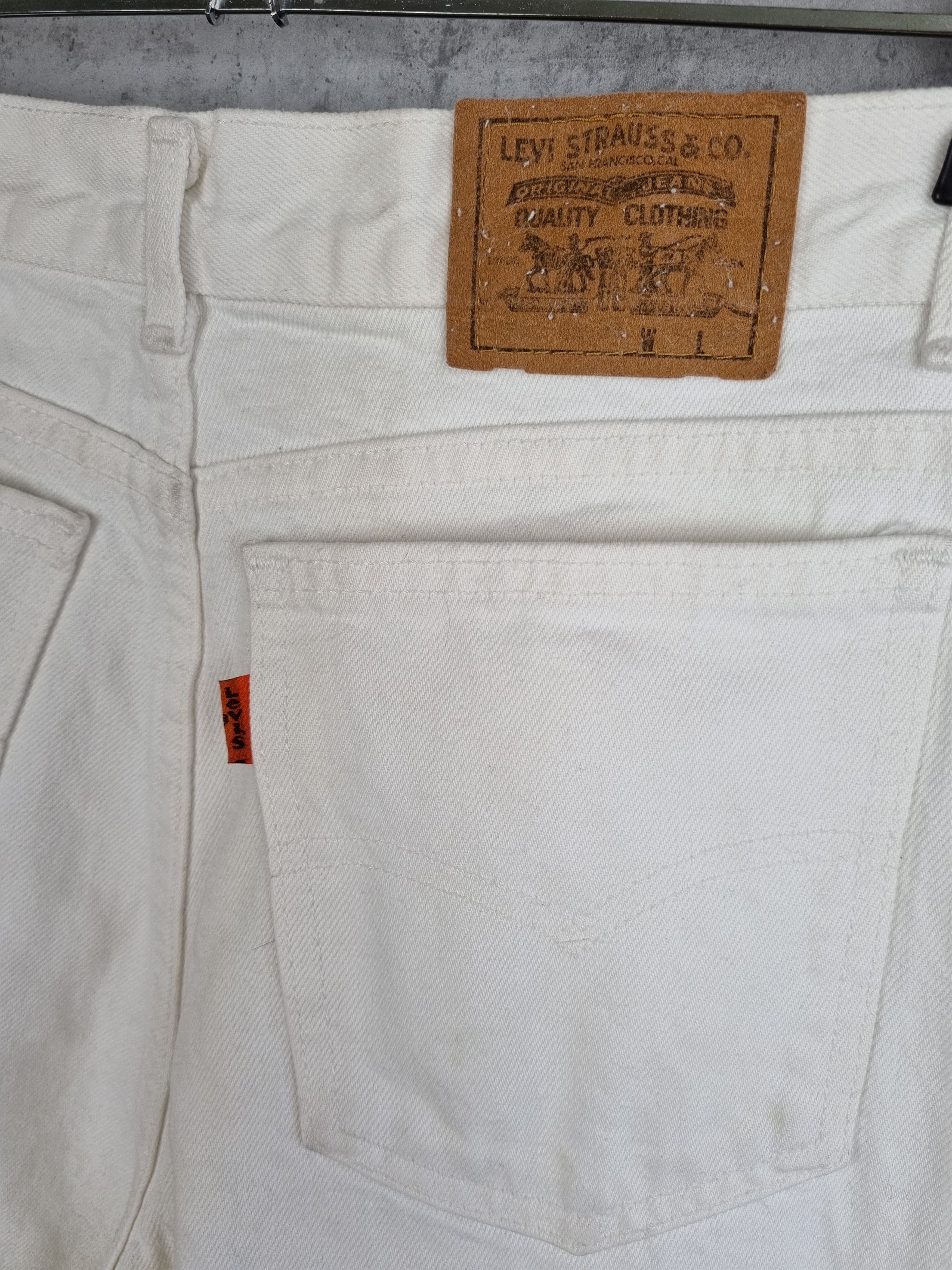 Levi's × Vintage Rare size 80s Levi's Orange Tab White Jeans Size US 29 - 5 Thumbnail