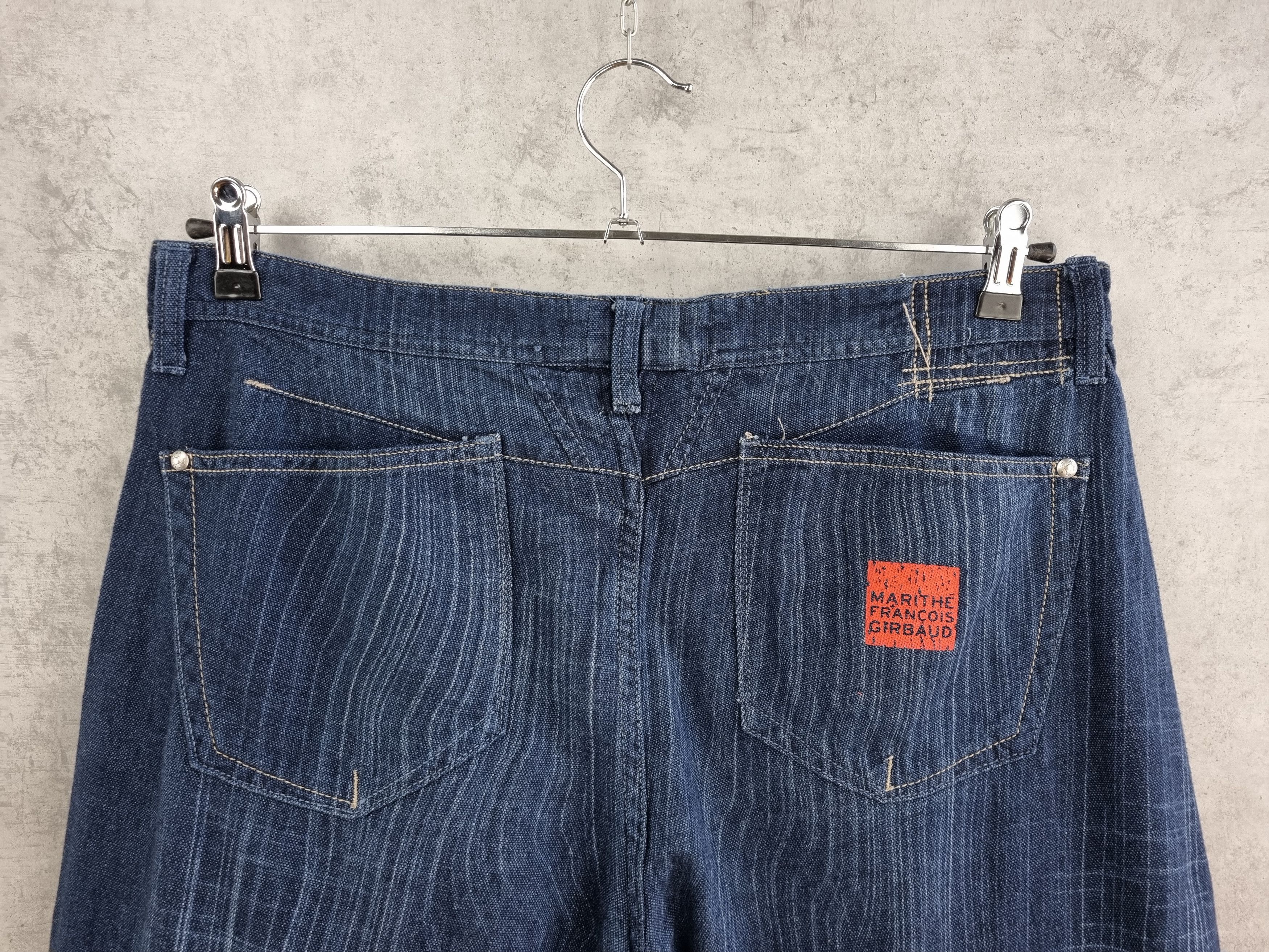 Marithe + Francois Girbaud Very light fabrics like linen denim navy color pant Size US 33 - 6 Thumbnail