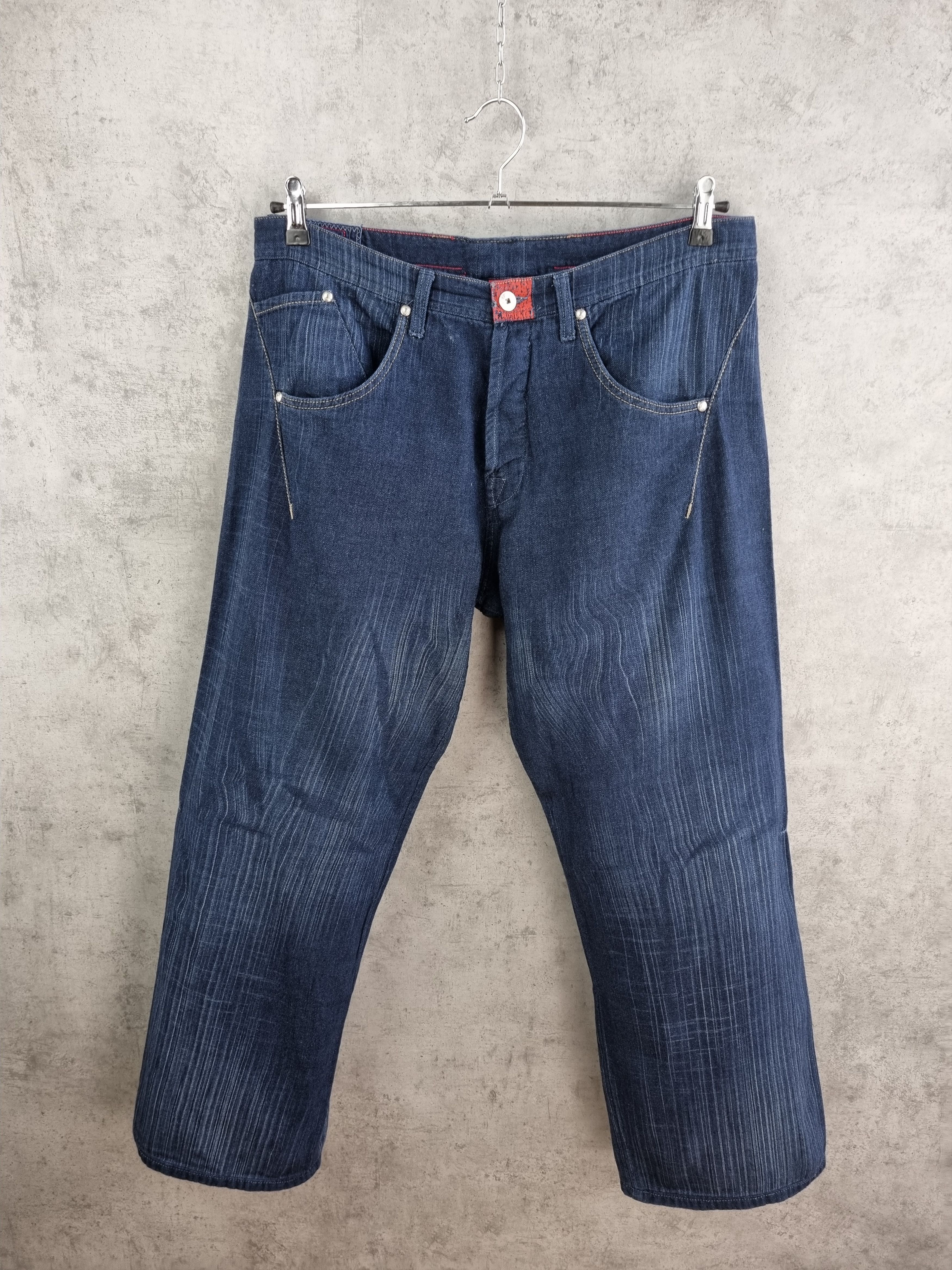 Marithe + Francois Girbaud Very light fabrics like linen denim navy color pant Size US 33 - 13 Thumbnail