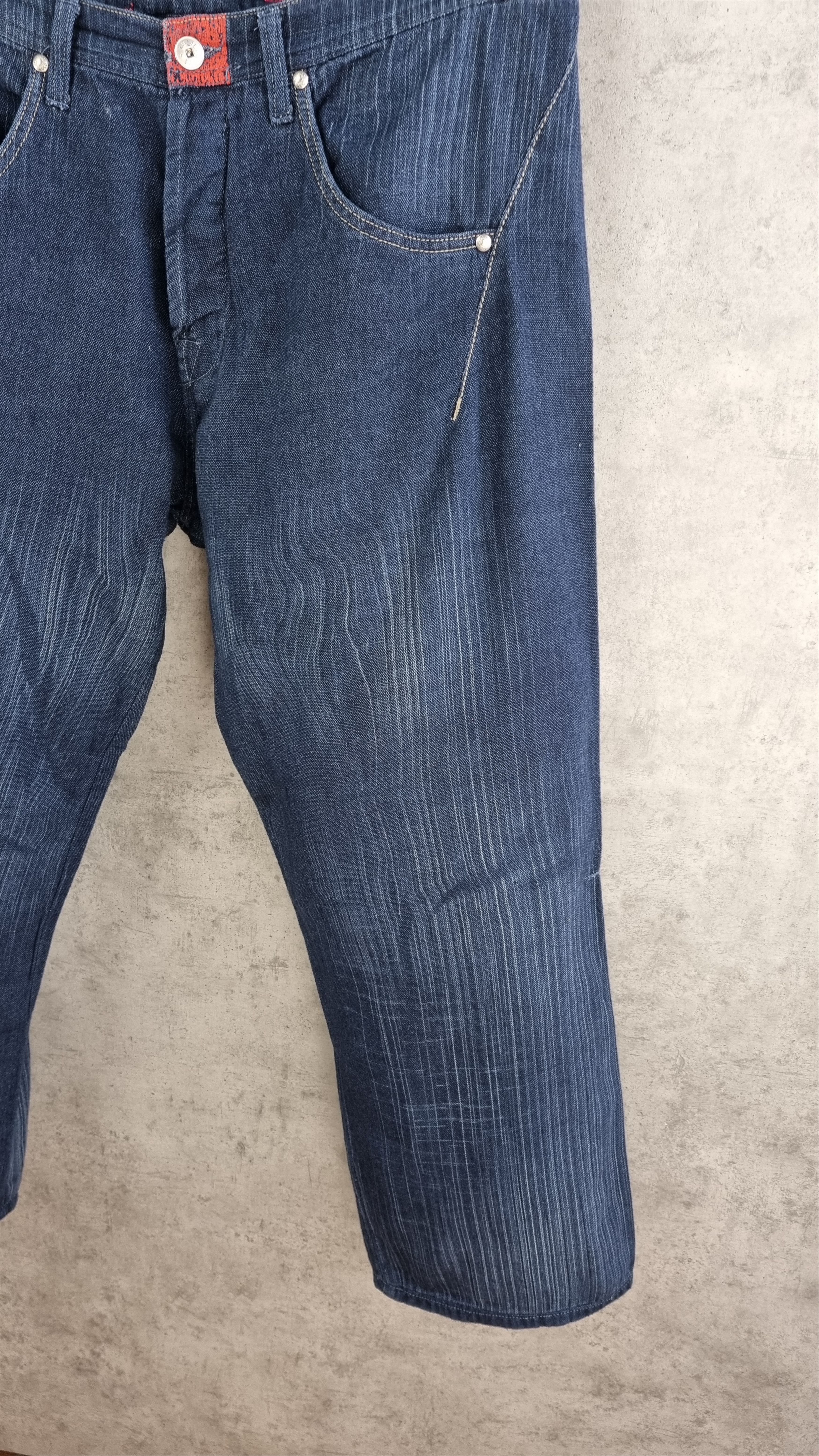 Marithe + Francois Girbaud Very light fabrics like linen denim navy color pant Size US 33 - 4 Thumbnail