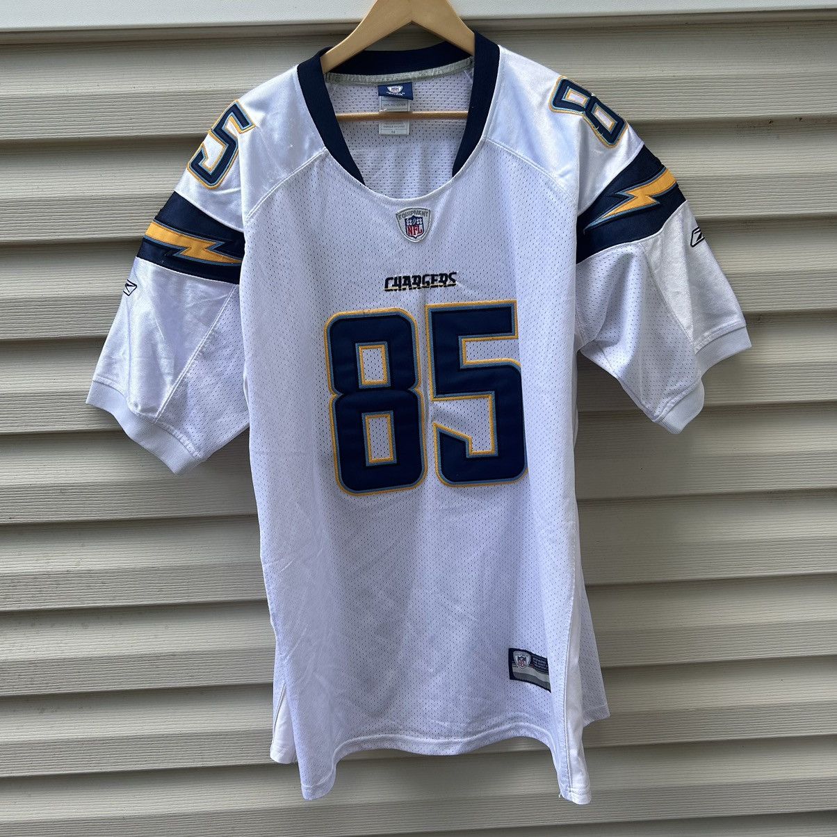 image of Y2K, Antonio Gates Reebok Pro Cut Away Nfl Jersey in White, Men's (Size XL)