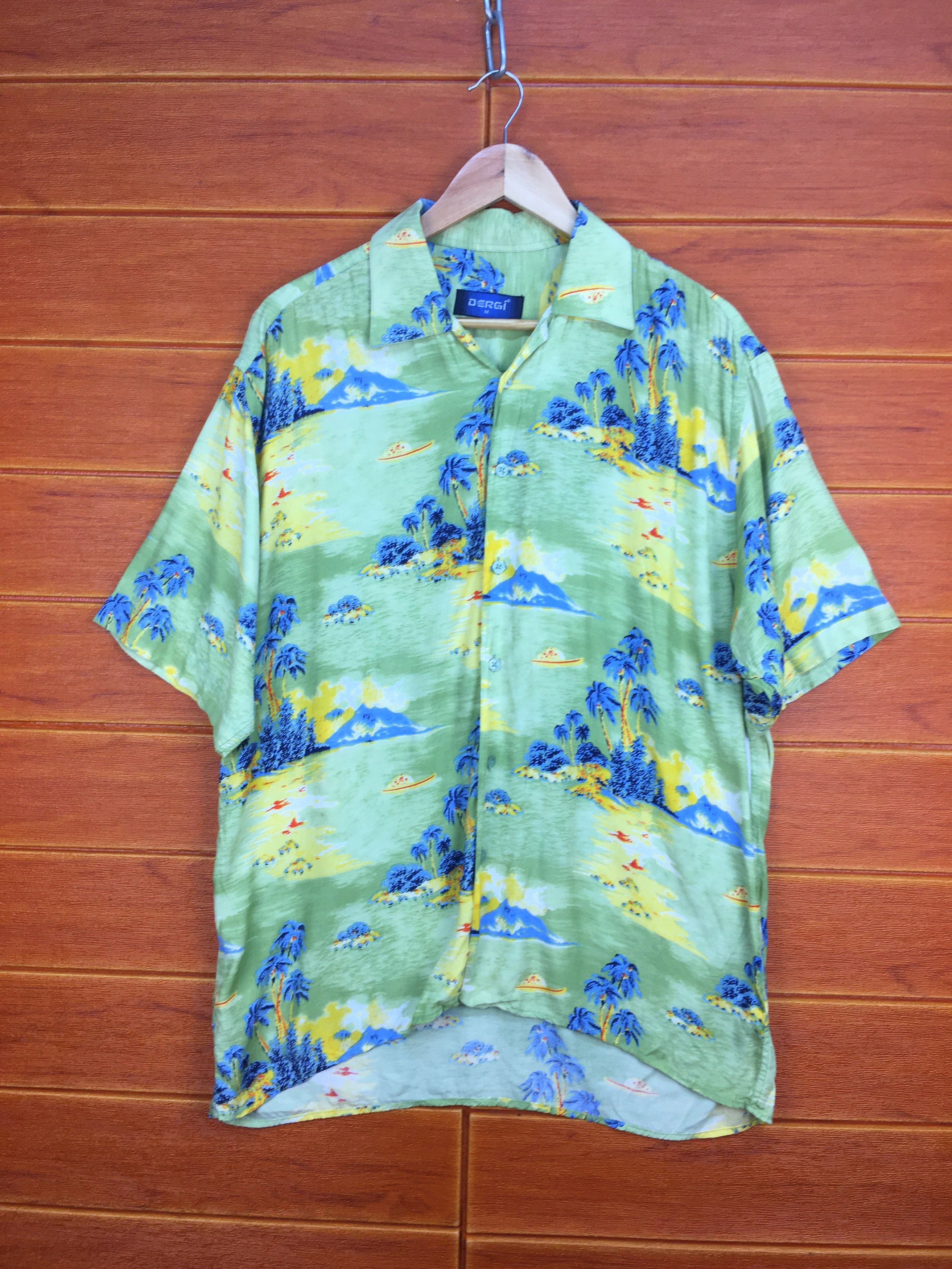 Japanese Brand Japanese Hawaiian DERGI Rayon Crepe Camp Collar Shirt Size US M / EU 48-50 / 2 - 4 Thumbnail