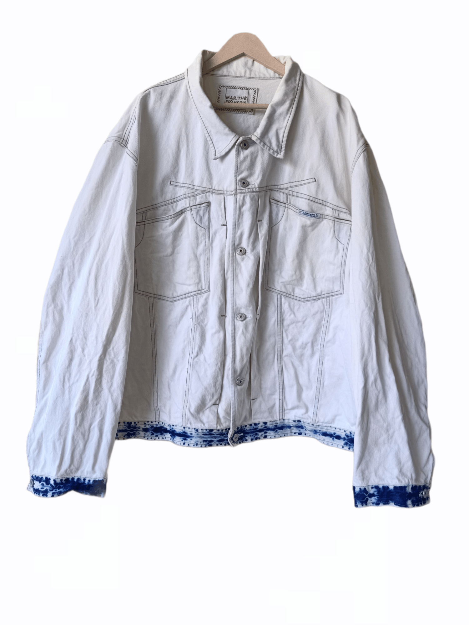 Marithe Francois Girbaud Vintage Denim Jacket, Size S, Men's unclear pale white type Vintage Second Hand main image 0