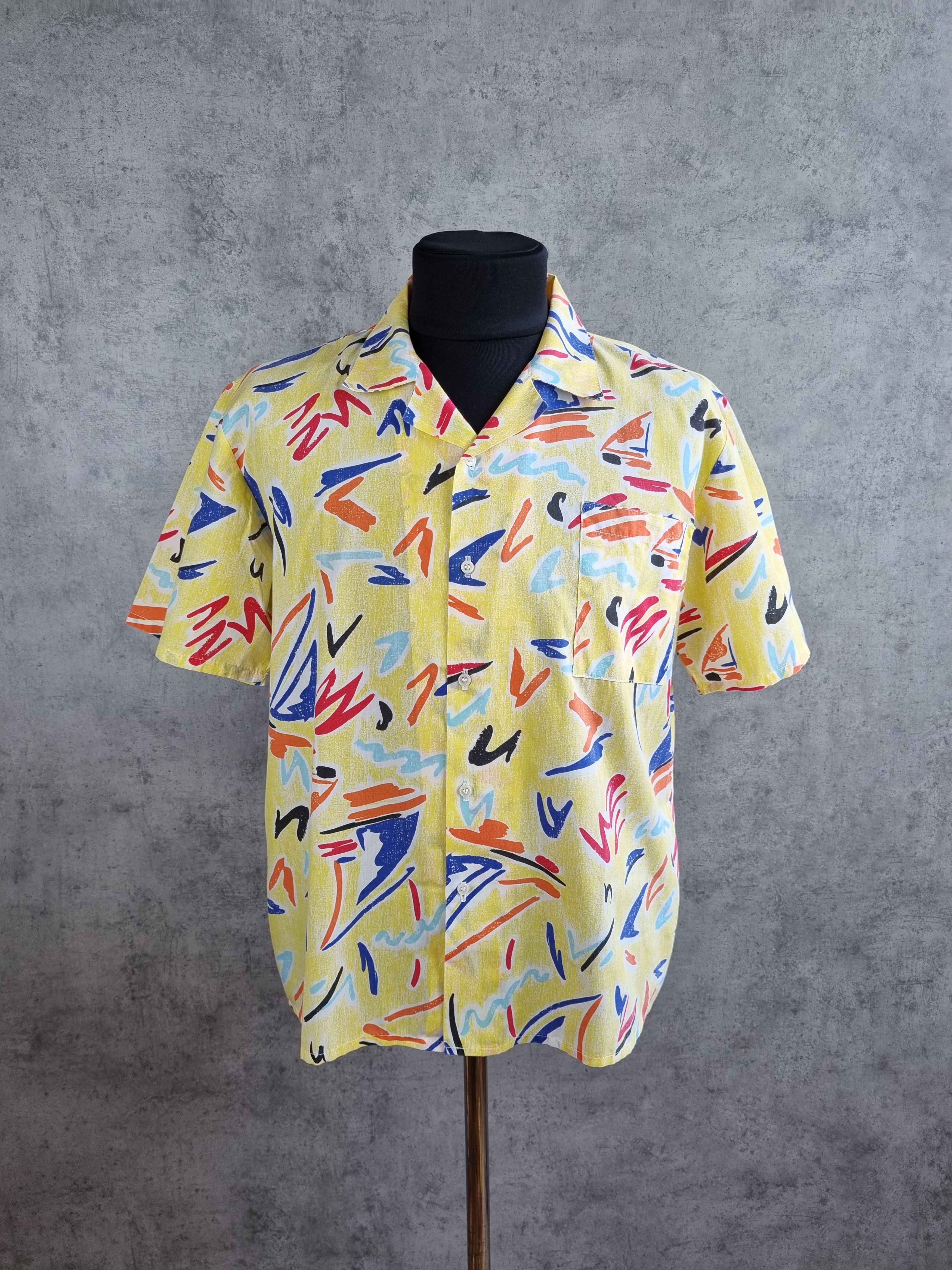 Cowboy Equipment Rare 70s art painting camp collar crazy shirt Size US L / EU 52-54 / 3 - 10 Thumbnail