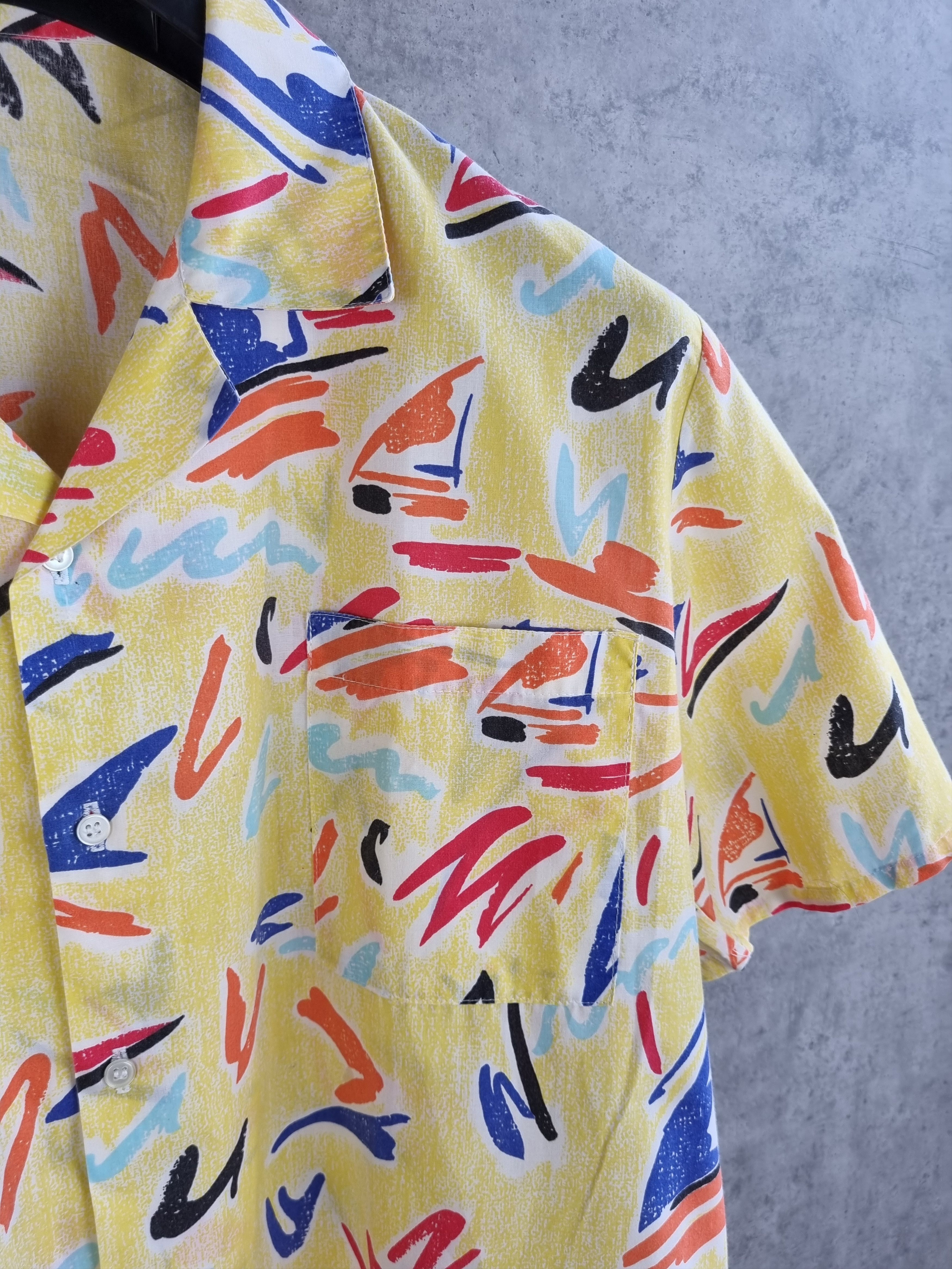 Cowboy Equipment Rare 70s art painting camp collar crazy shirt Size US L / EU 52-54 / 3 - 5 Thumbnail