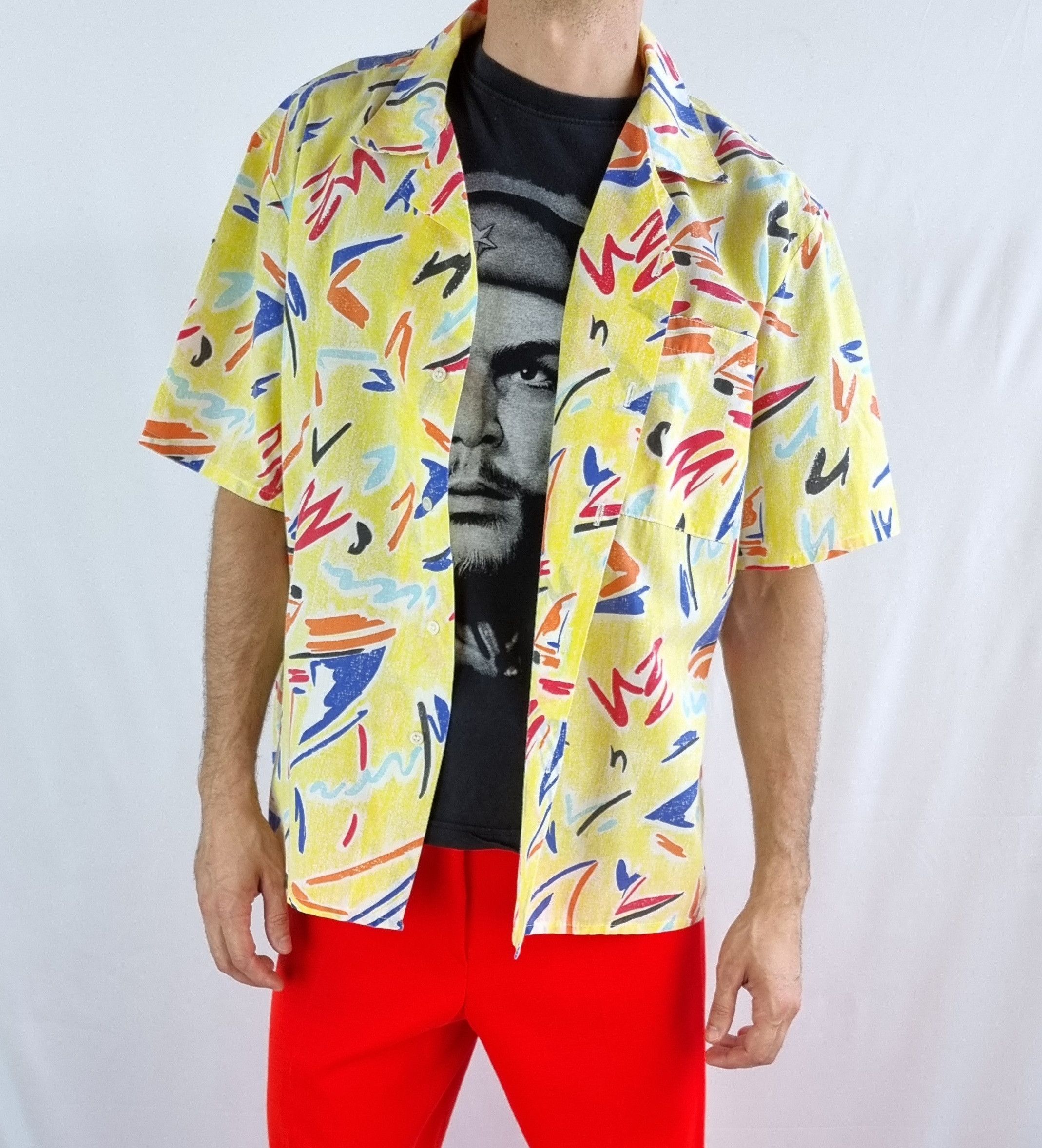 Cowboy Equipment Rare 70s art painting camp collar crazy shirt Size US L / EU 52-54 / 3 - 2 Thumbnail