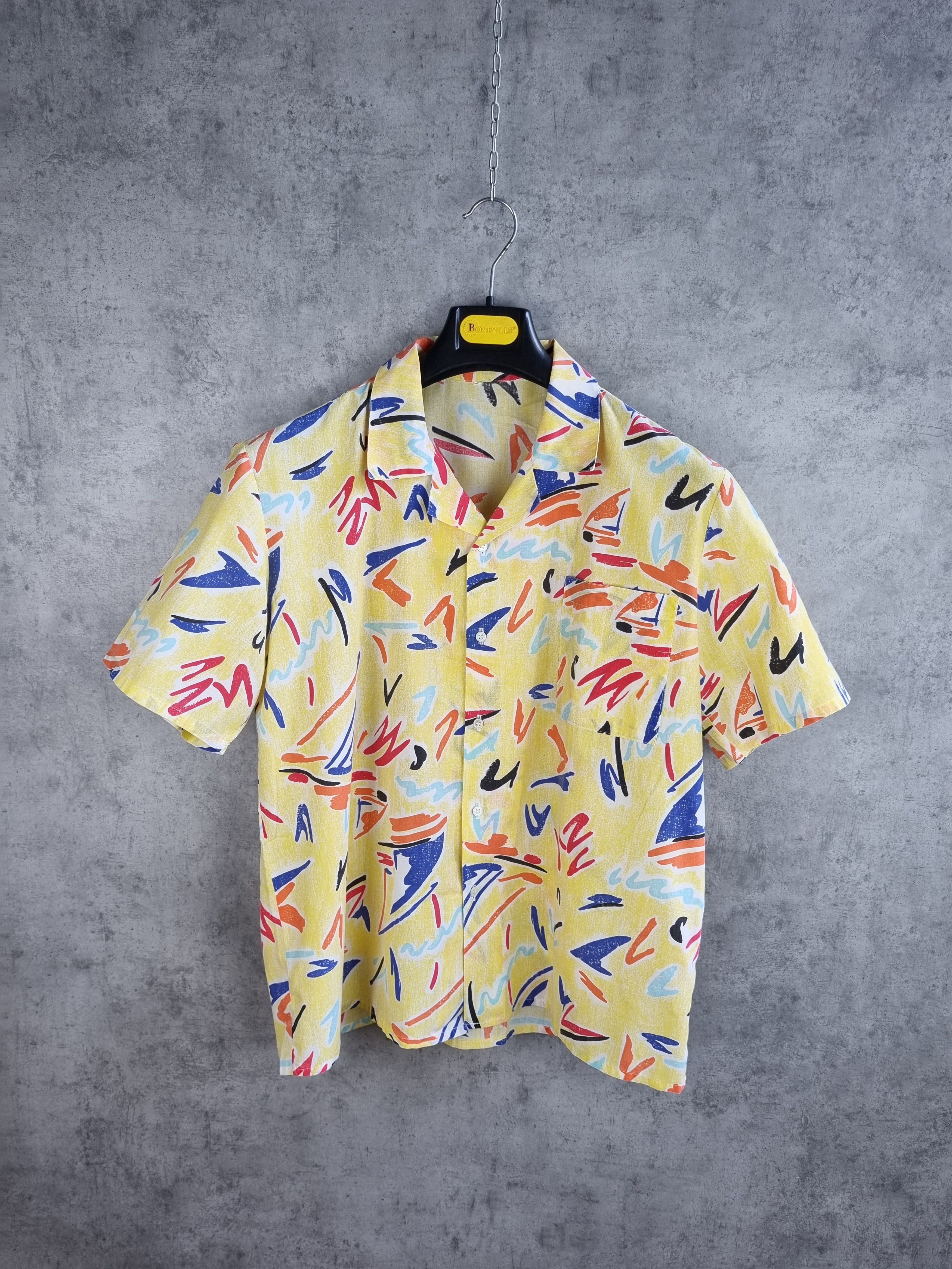 Cowboy Equipment Rare 70s art painting camp collar crazy shirt Size US L / EU 52-54 / 3 - 1 Thumbnail
