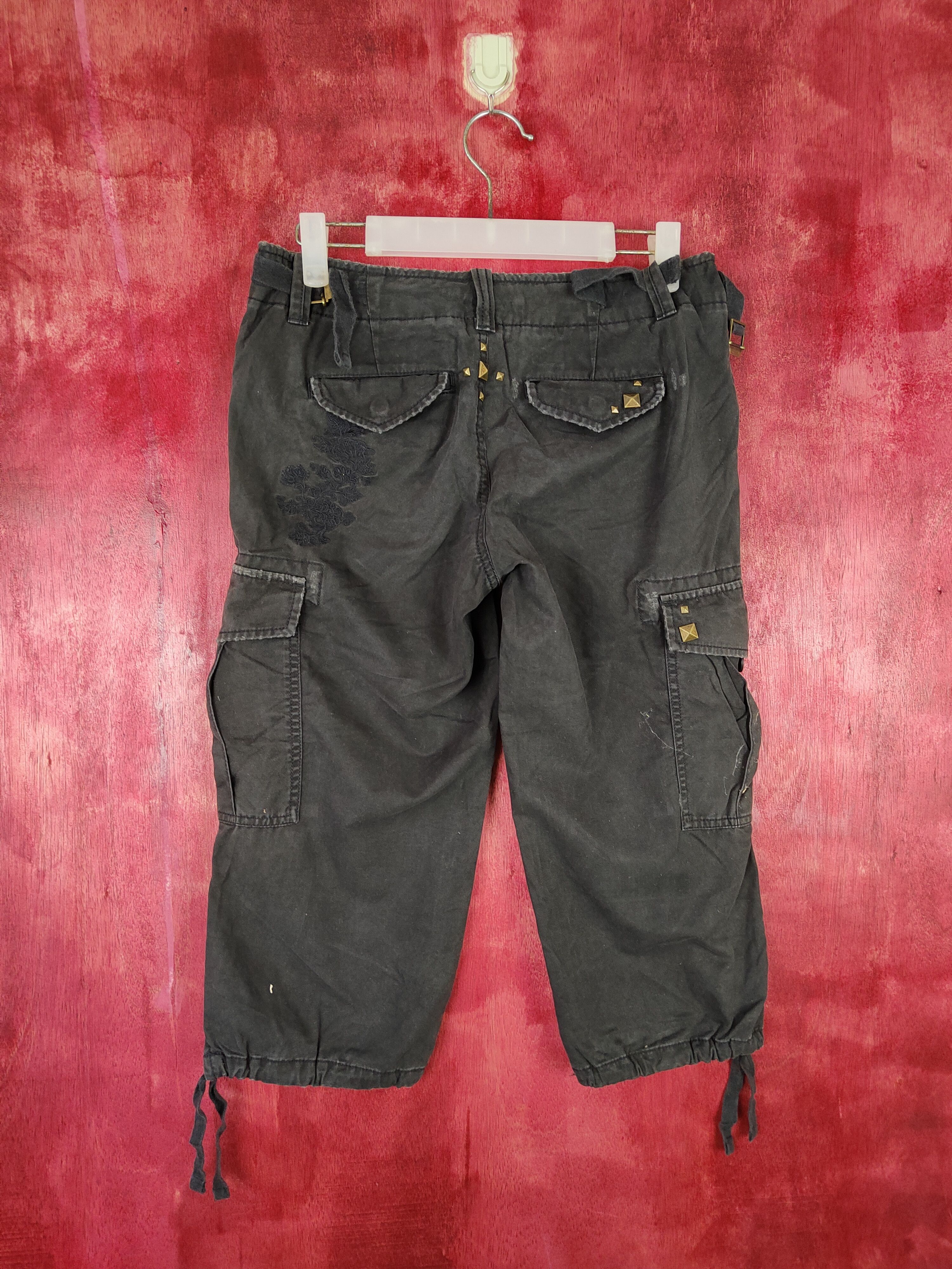Gap Gap Black Multi Pocket Tactical cropped Cargo Pants #4901 Size 27" / US 4 / IT 40 - 9 Thumbnail
