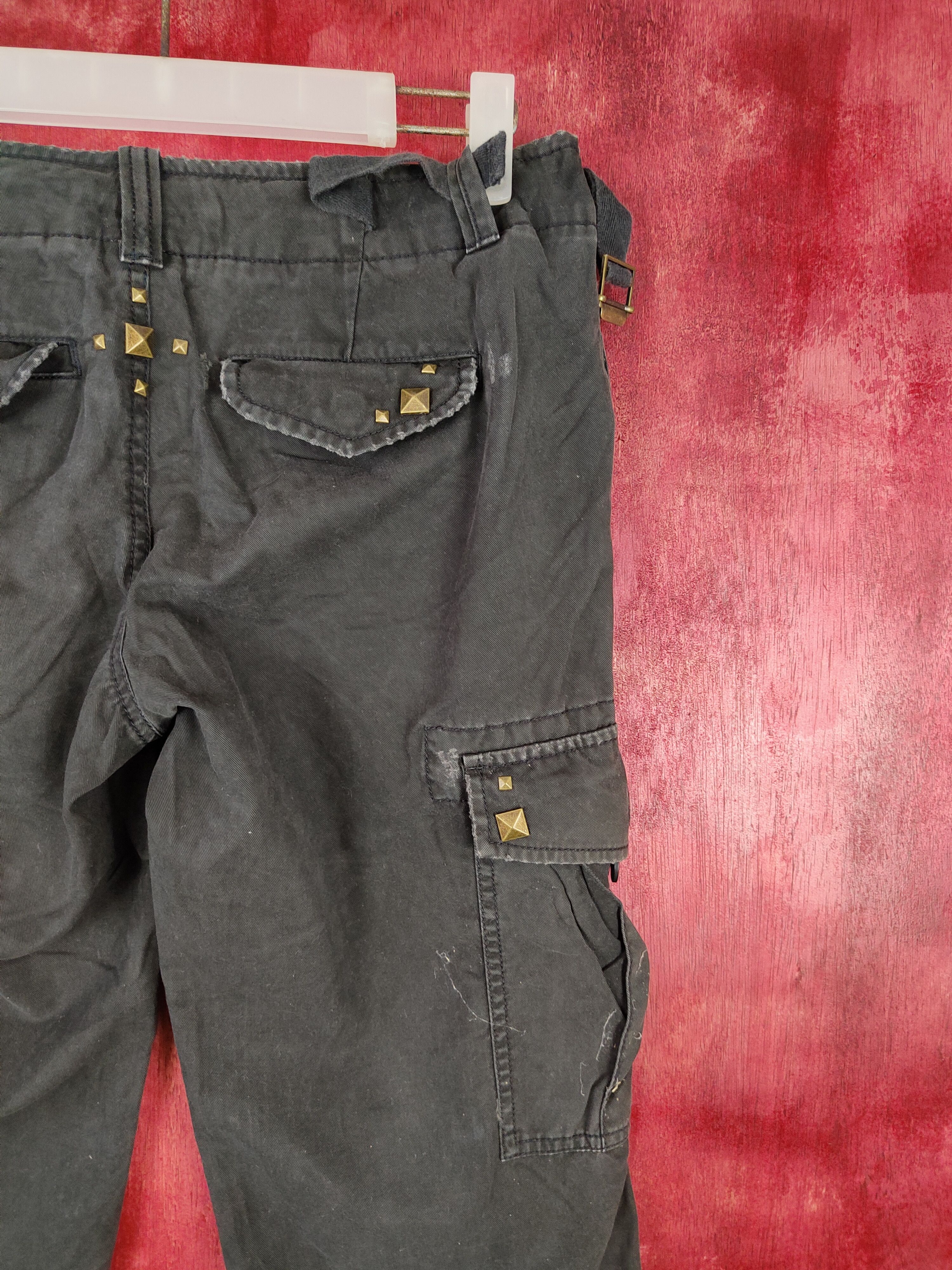 Gap Gap Black Multi Pocket Tactical cropped Cargo Pants #4901 Size 27" / US 4 / IT 40 - 13 Thumbnail