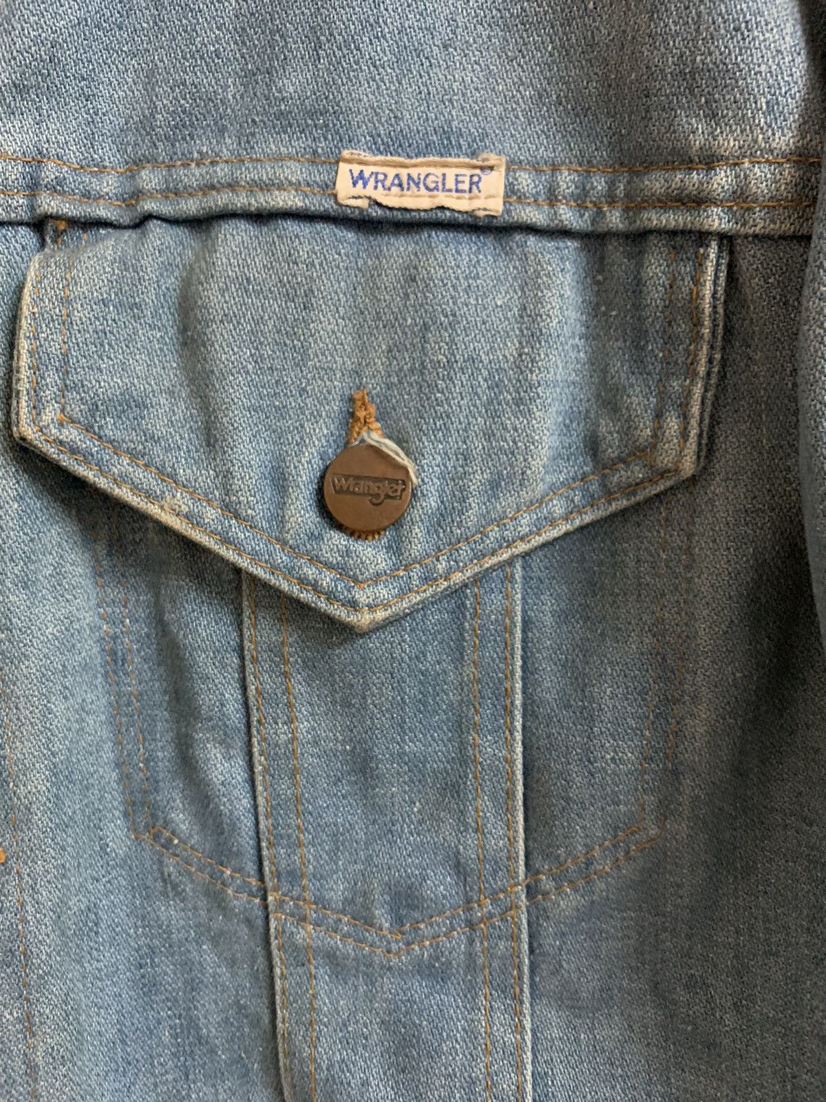Wrangler Very Rare Vintage 70’s Wrangler Denim Jacket Size US L / EU 52-54 / 3 - 3 Thumbnail