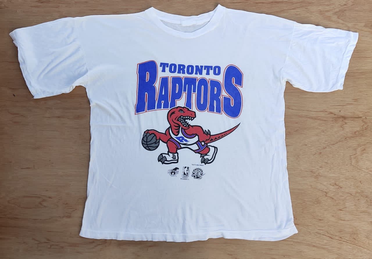 Image of Nhl x Vintage Tee D - 8 Toronto Raptors in White, Men's (Size XL)