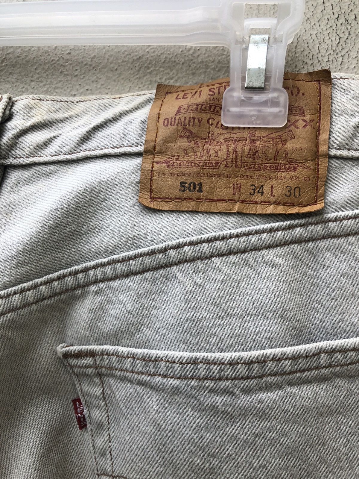 Levi's Vintage 90s Levi’s 501 Jeans Usa Faded Denim Jeans Size US 34 / EU 50 - 18 Thumbnail