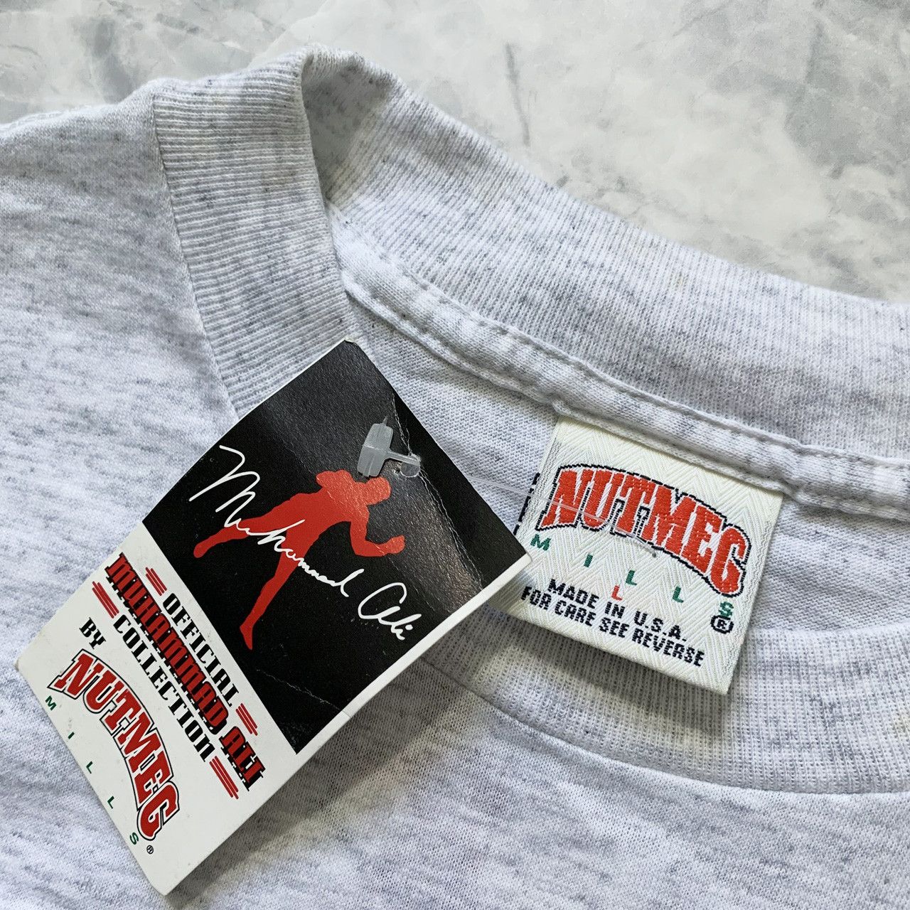 Nutmeg × Vintage VTG 90s DS MUHAMMAD ALI BOXING NUTMEG MILLS T-SHIRT Size US L / EU 52-54 / 3 - 5 Thumbnail