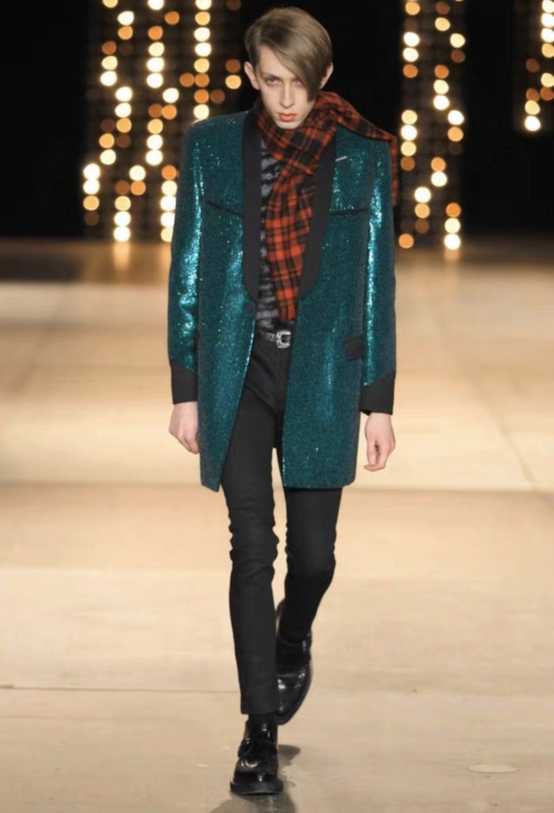 Hedi Slimane × Saint Laurent Paris *RARE* SS14 Saint Laurent Paris Sequins Blazer SZ.50 Size US M / EU 48-50 / 2 - 1 Thumbnail