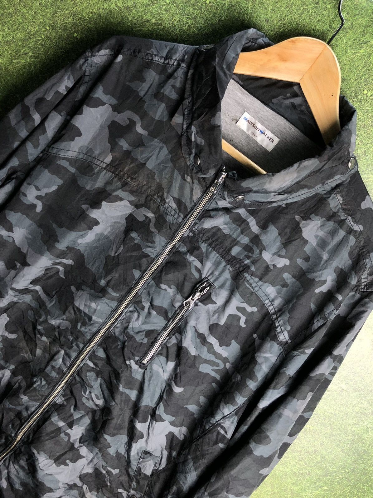 Japanese Brand × Vintage MADISON WALKER ZIPPER CAMO WINDBREAKER JACKET Size US M / EU 48-50 / 2 - 2 Thumbnail