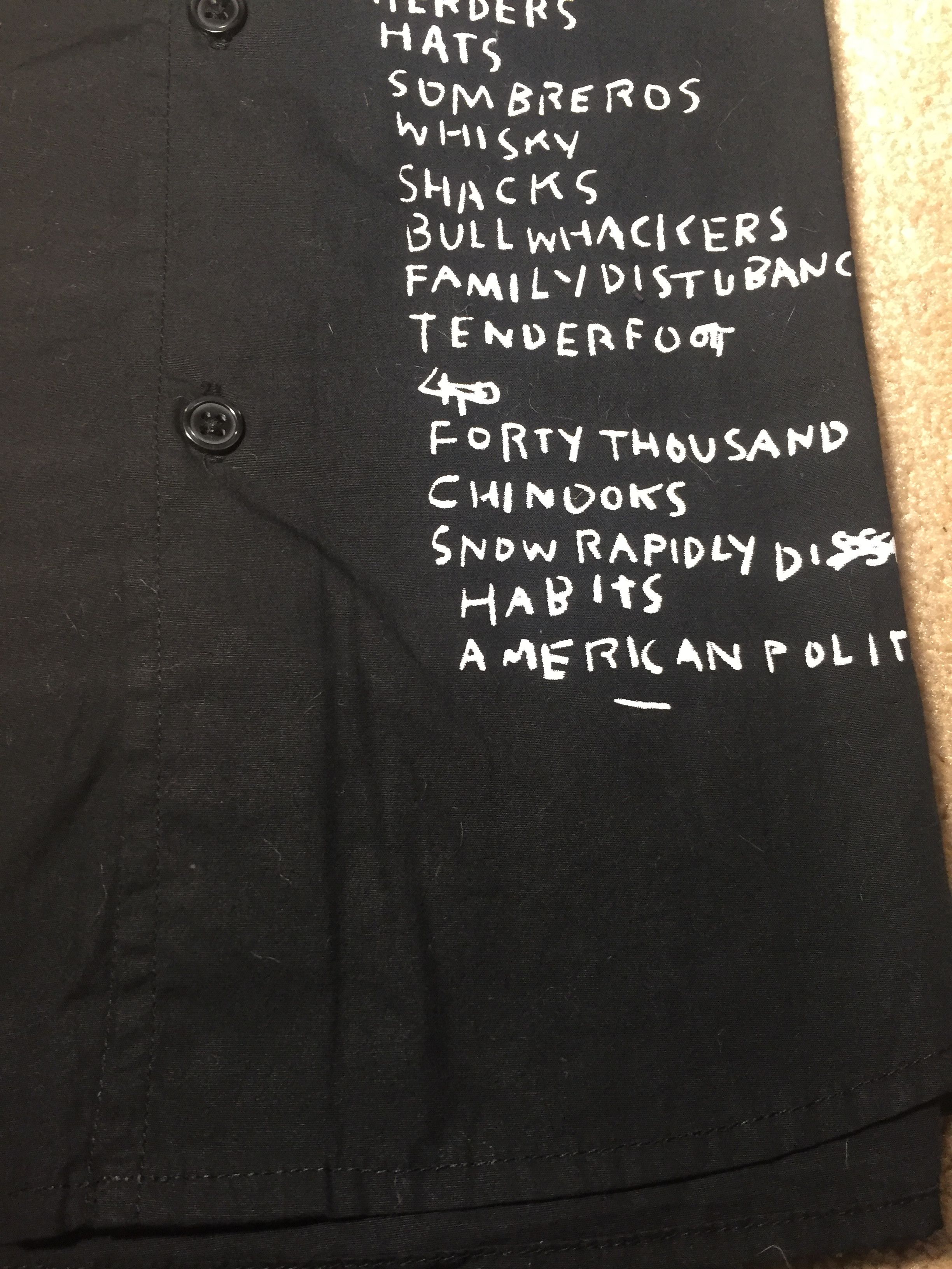 Supreme FW13 Supreme Jean Michel Basquiat Button Up Medium Black Ar Size US M / EU 48-50 / 2 - 7 Thumbnail