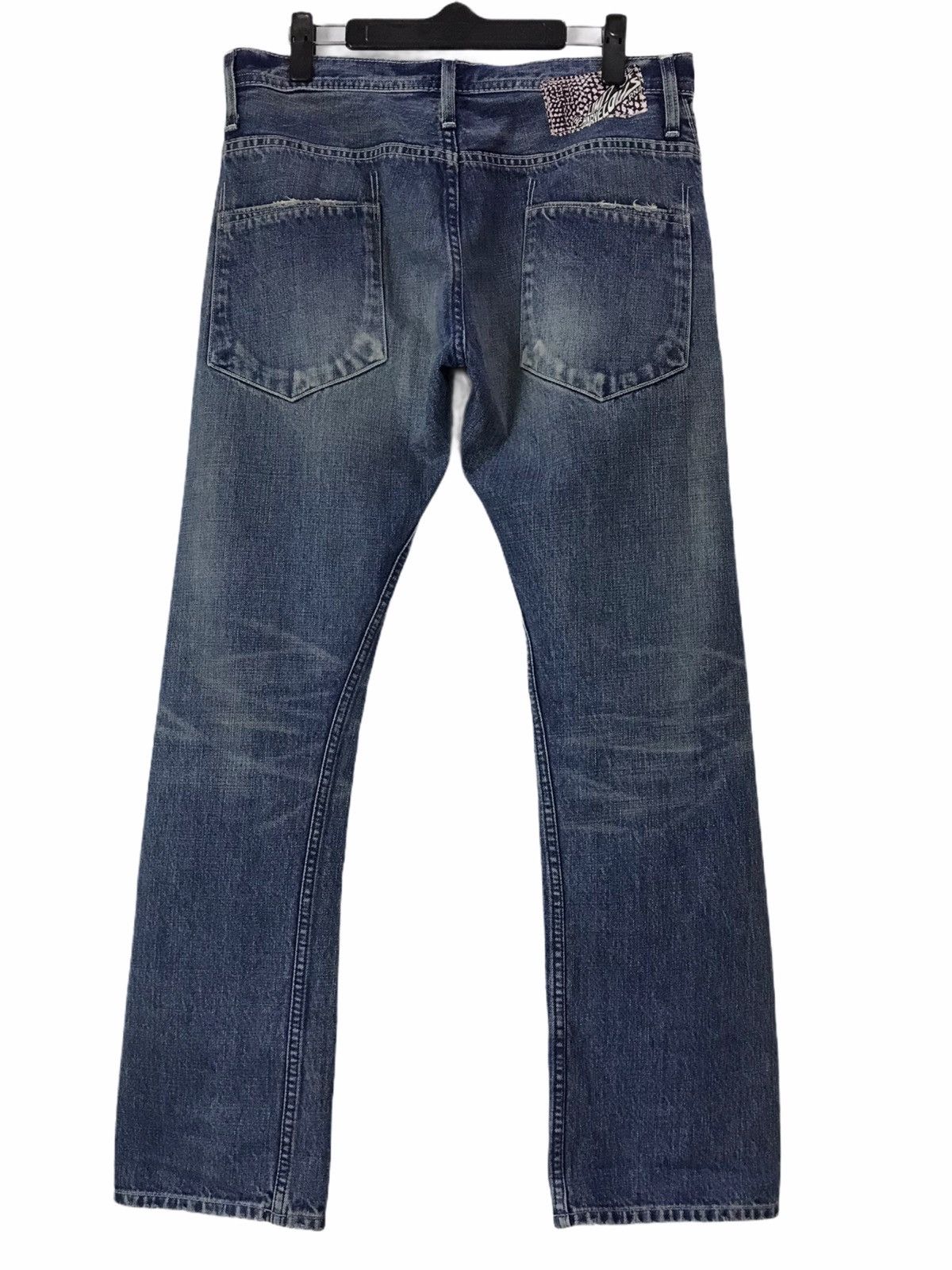 Japanese Brand RNA Inc Slang Blue Distressed Denim Jeans Size US 30 / EU 46 - 2 Thumbnail