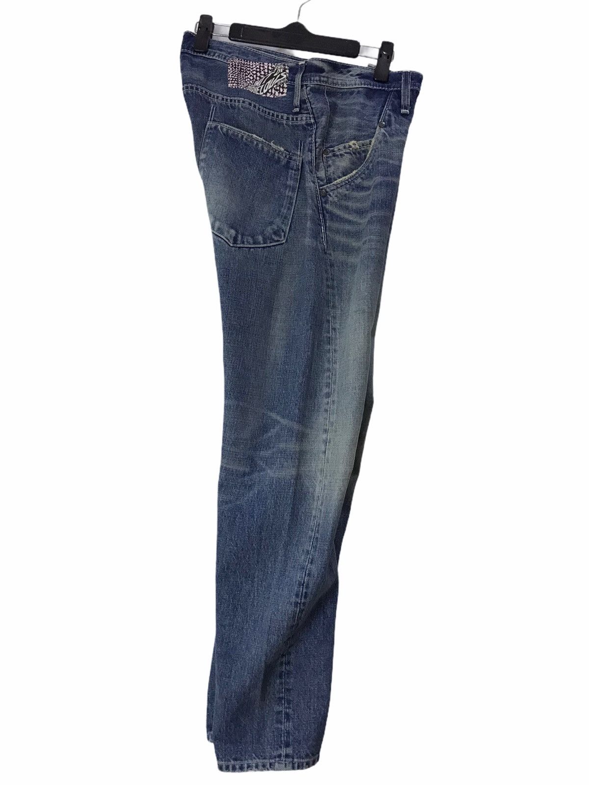 Japanese Brand RNA Inc Slang Blue Distressed Denim Jeans Size US 30 / EU 46 - 3 Thumbnail