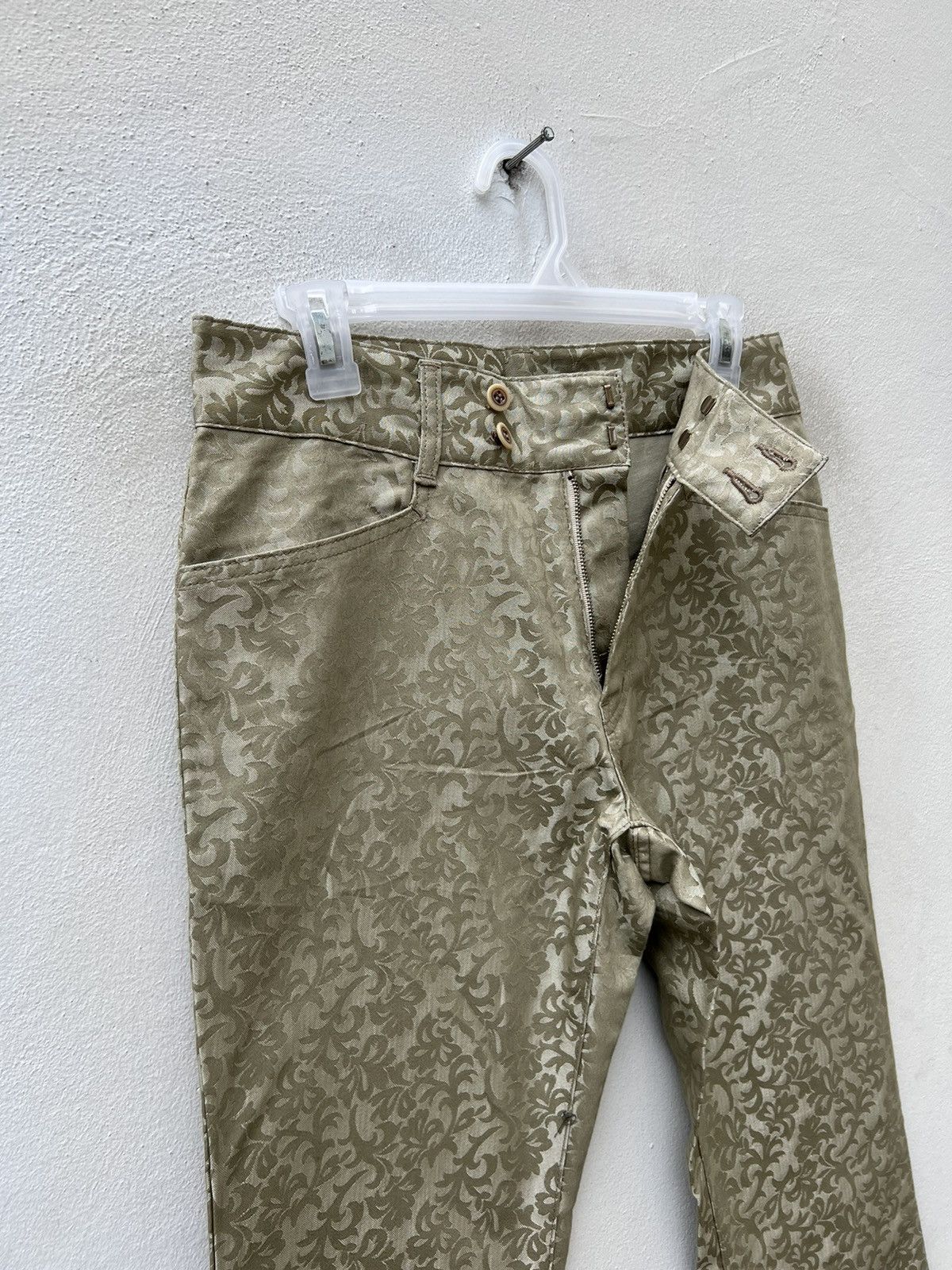 Morgan Homme Vintage Men’s Morgan Homme Japan Jacquard Gold Flare Pant Size US 30 / EU 46 - 9 Thumbnail