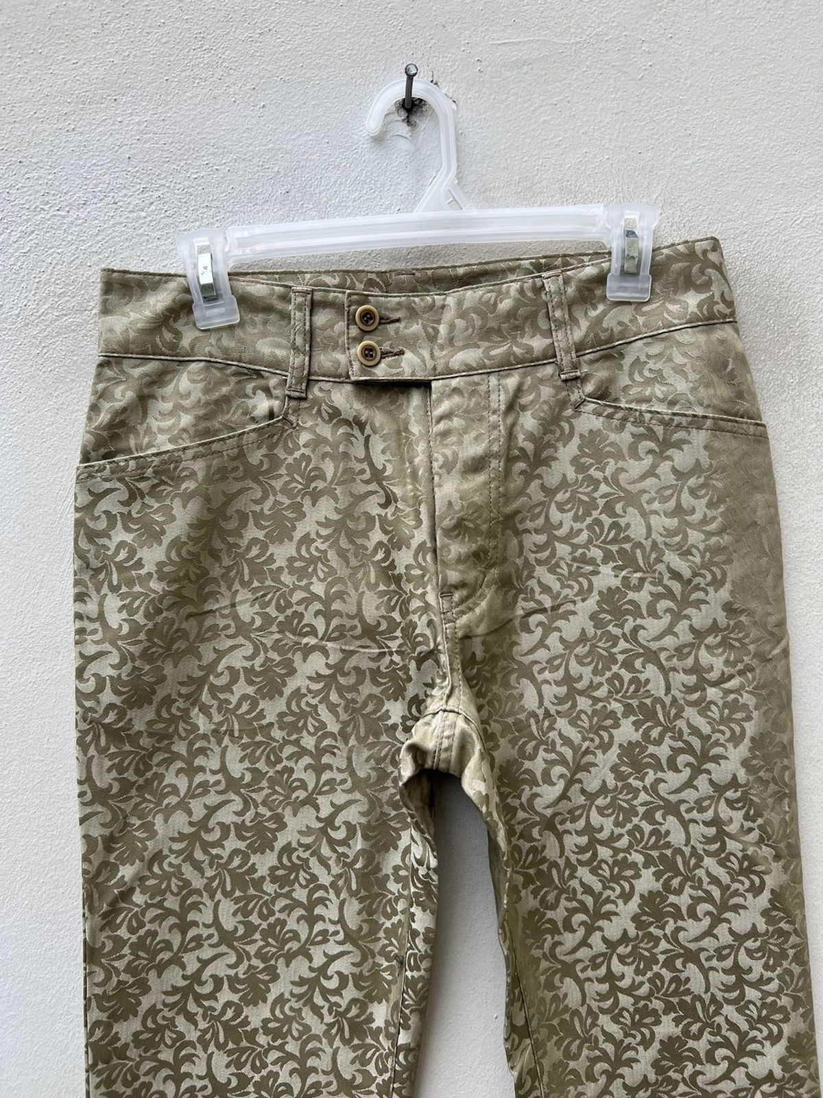 Morgan Homme Vintage Men’s Morgan Homme Japan Jacquard Gold Flare Pant Size US 30 / EU 46 - 7 Thumbnail