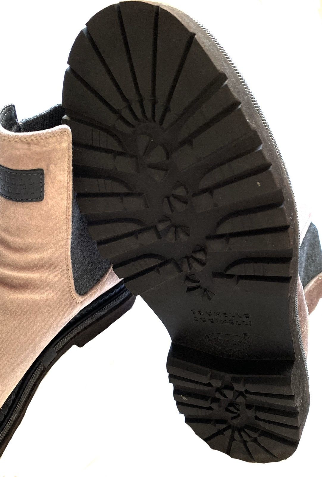 Brunello Cucinelli Pastel Pink Velvet Chunky Chelsea Boots Size US 6.5 / EU 39-40 - 6 Thumbnail